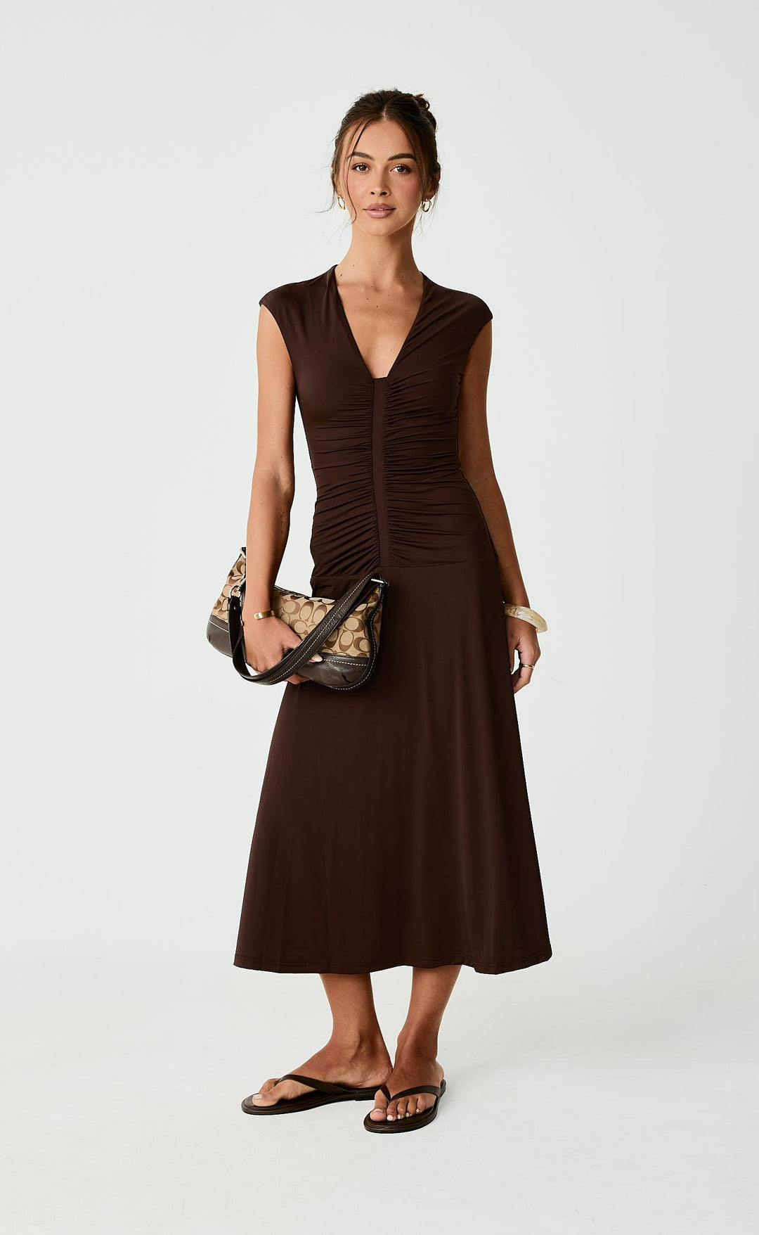 mila midi dress Mila Midi Dress (Chocolate) – CHARCOAL