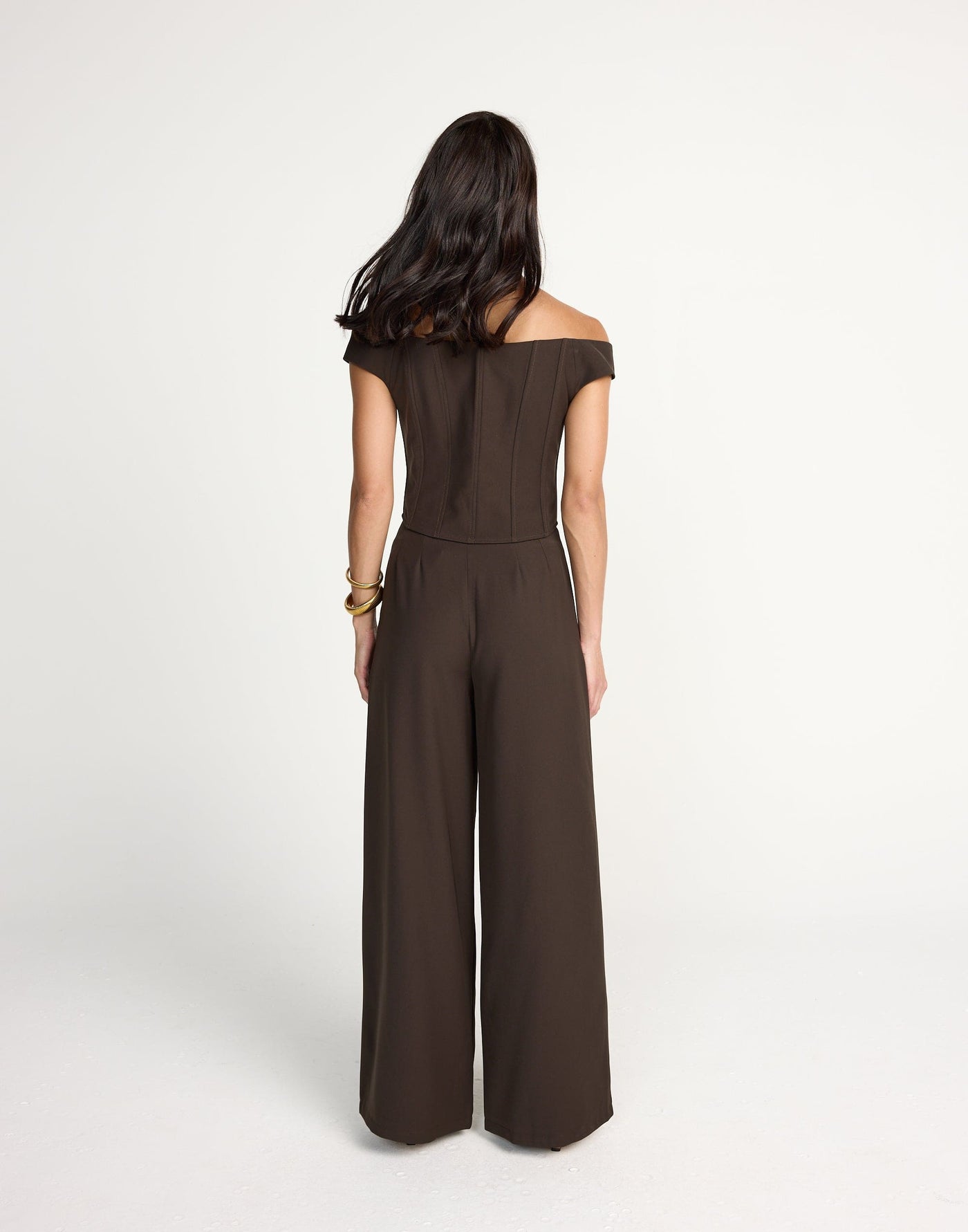 Bethany Pants (Chocolate) | CHARCOAL Exclusive - Wide Leg High Waisted Pants - Women's Pants - Charcoal Clothing