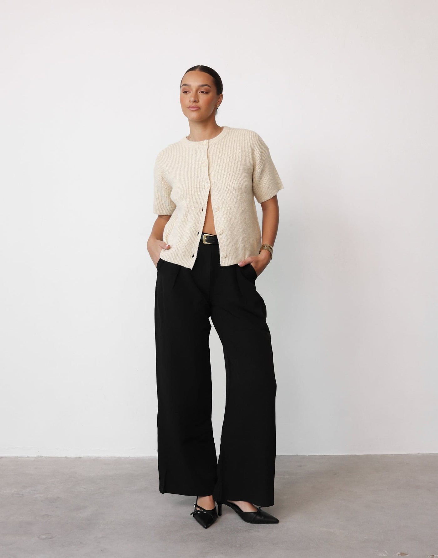 Malakai Pants (Black) | CHARCOAL Exclusive - High Waisted Business Pant - Women's Pants - Charcoal Clothing