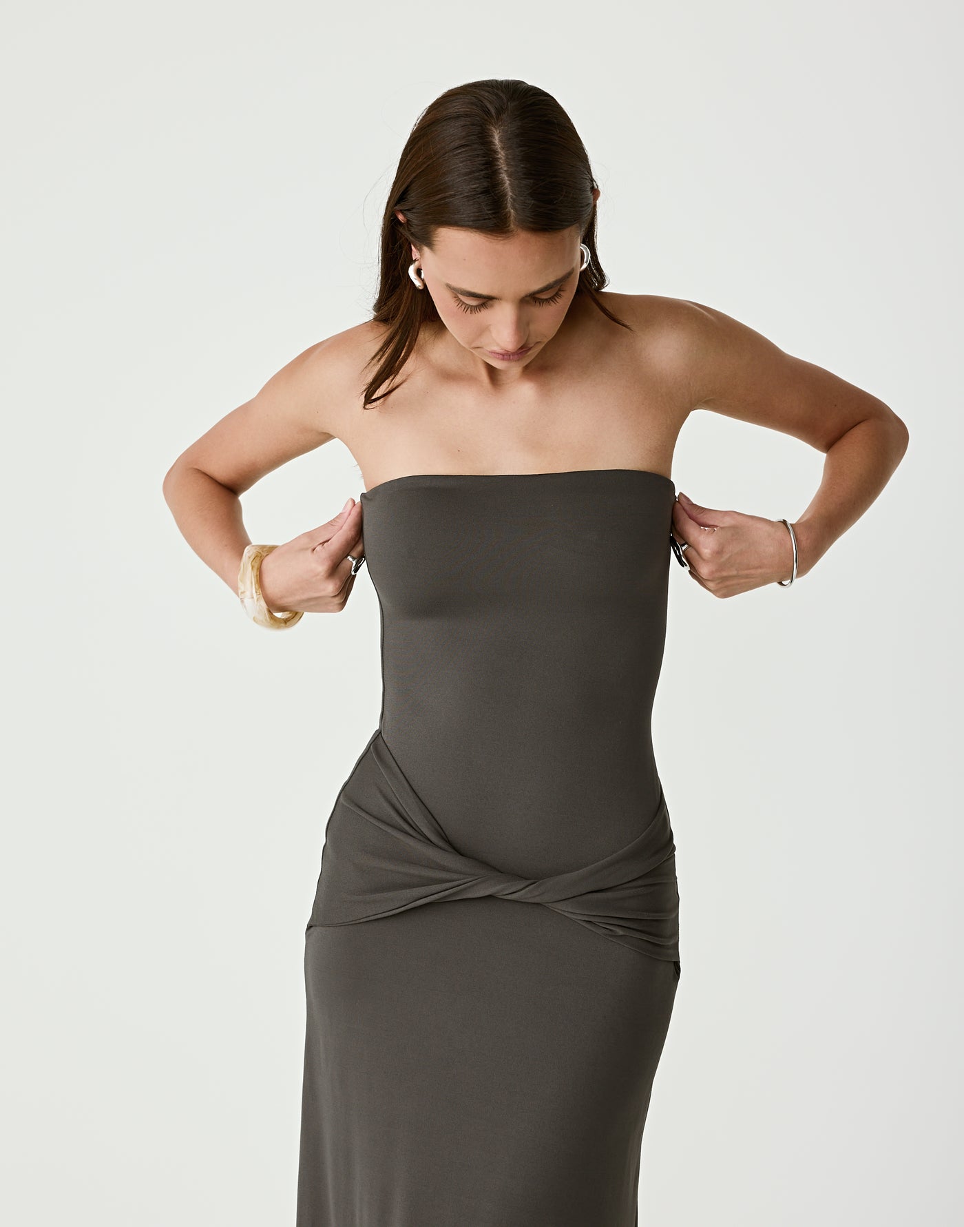  - Women's Dress - Charcoal Clothing