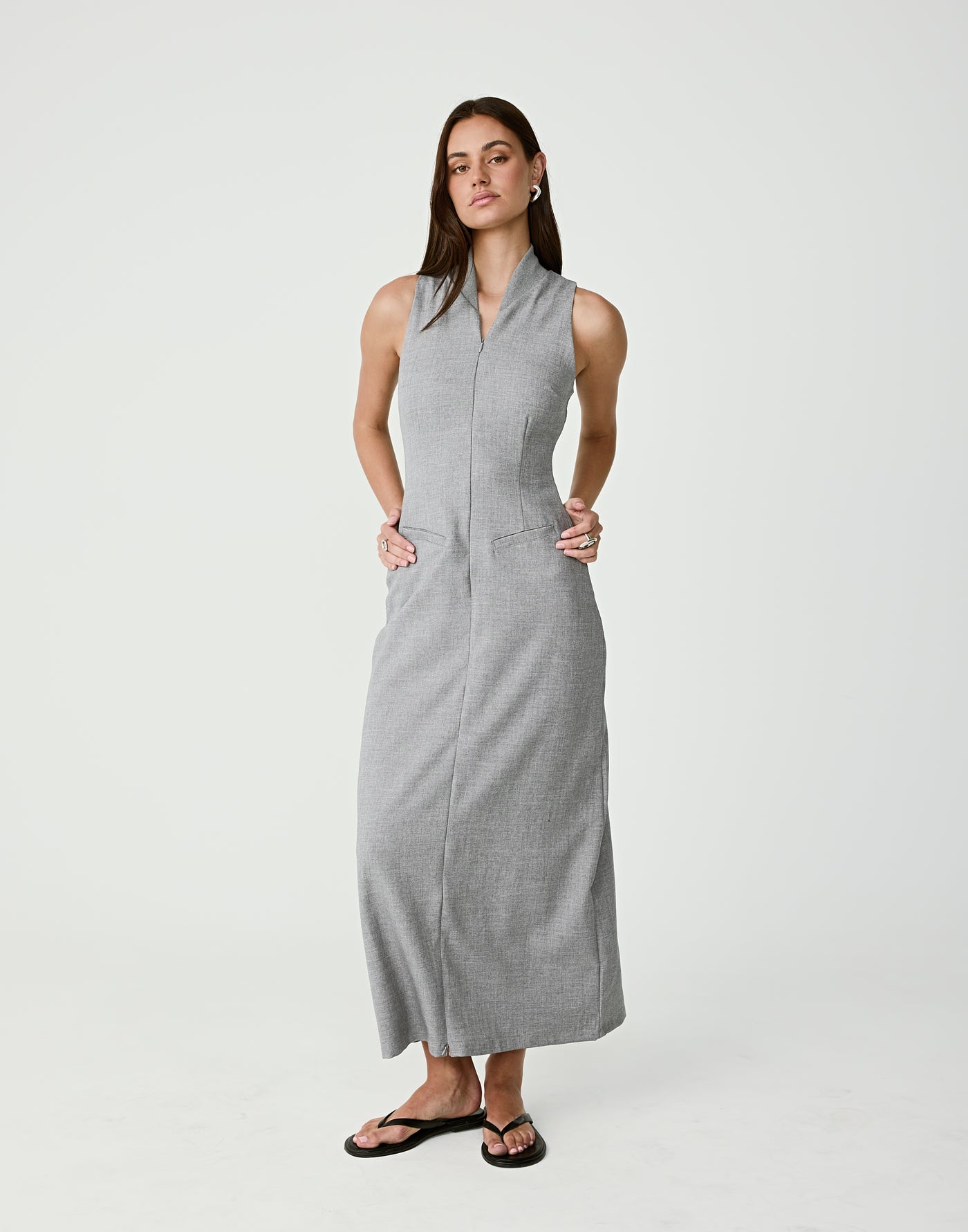  - Women's Dress - Charcoal Clothing