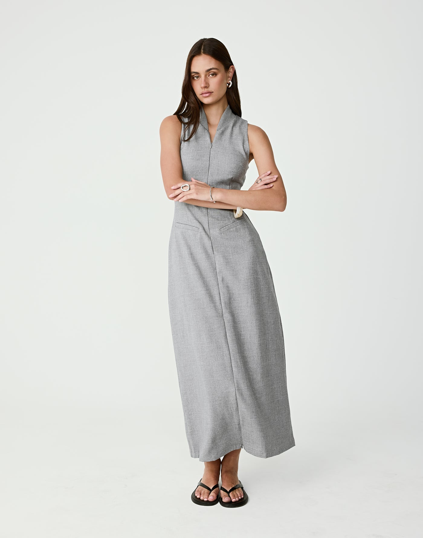  - Women's Dress - Charcoal Clothing
