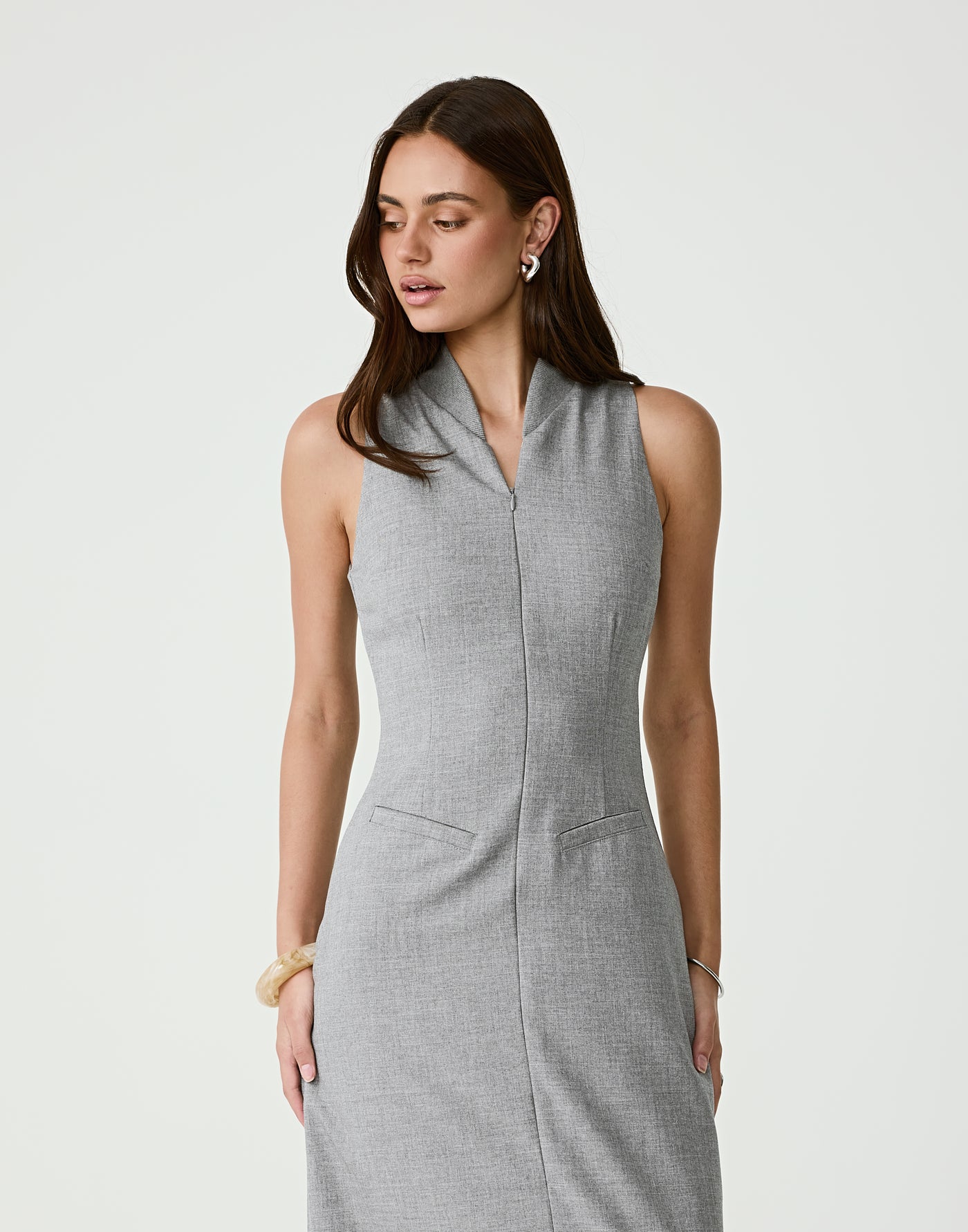  - Women's Dress - Charcoal Clothing