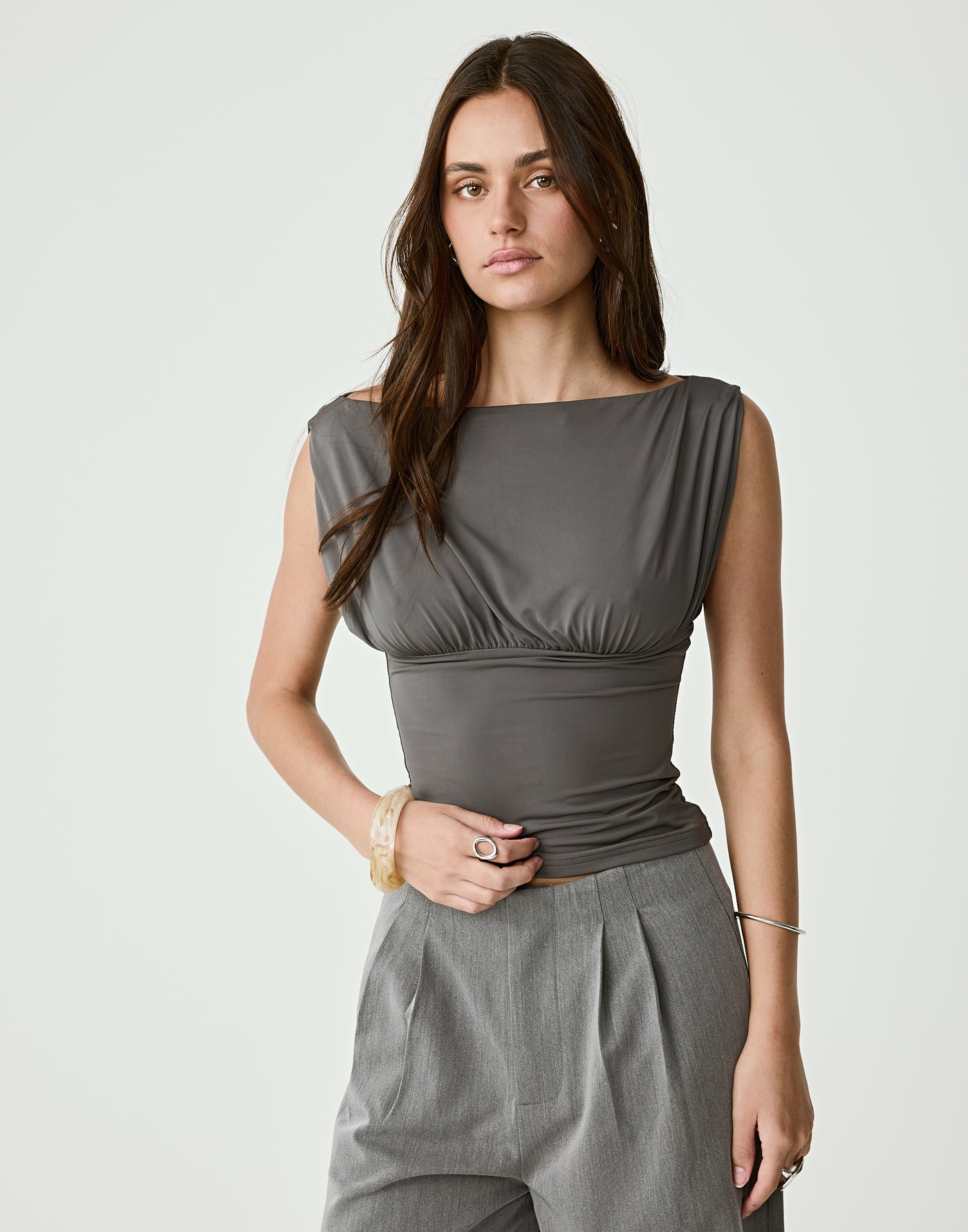  - Women's Top - Charcoal Clothing