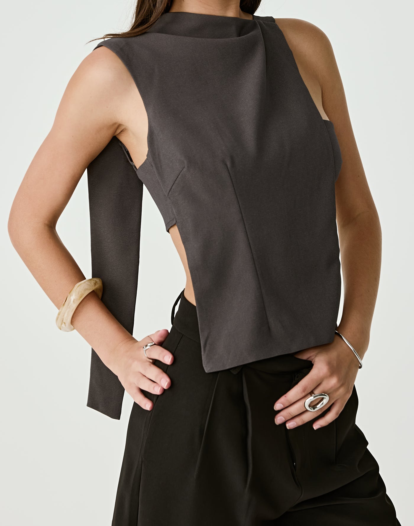  - Women's Top - Charcoal Clothing