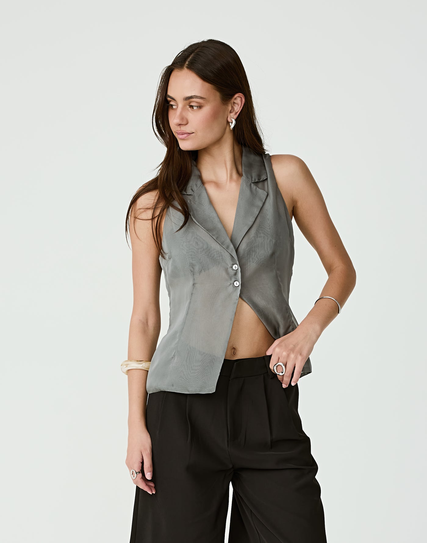  - Women's Top - Charcoal Clothing