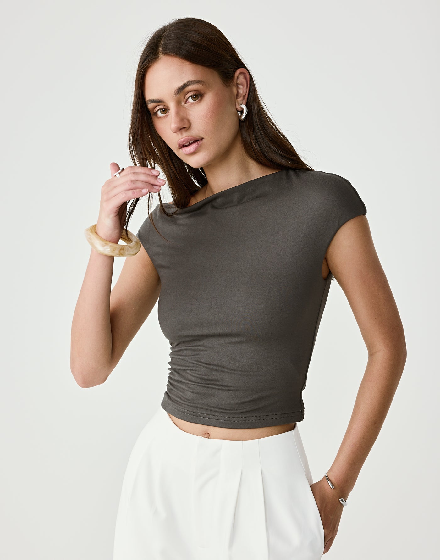  - Women's Top - Charcoal Clothing