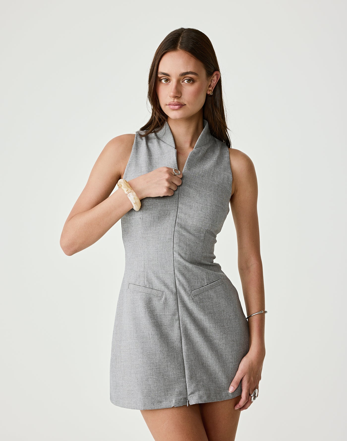  - Women's Dress - Charcoal Clothing
