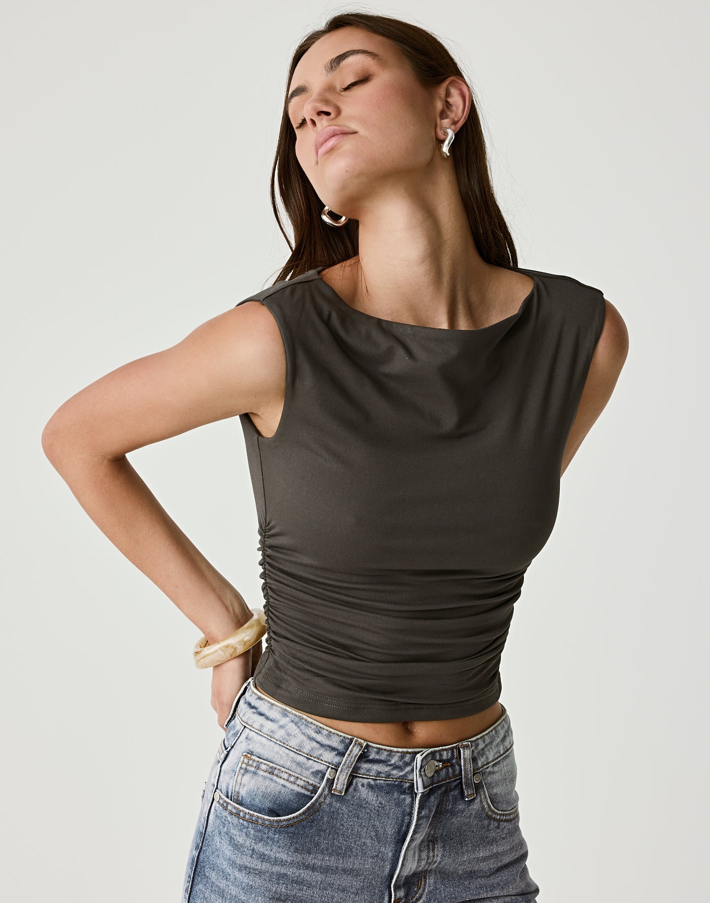  - Women's Top - Charcoal Clothing