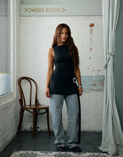  - Women's Dress - Charcoal Clothing