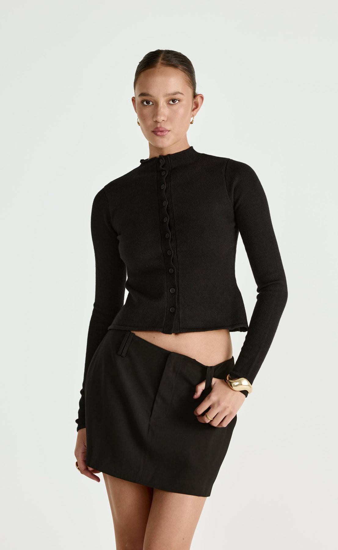 Lettie Mini Skirt Black CHARCOAL lettie-mini-skirt-black-charcoal