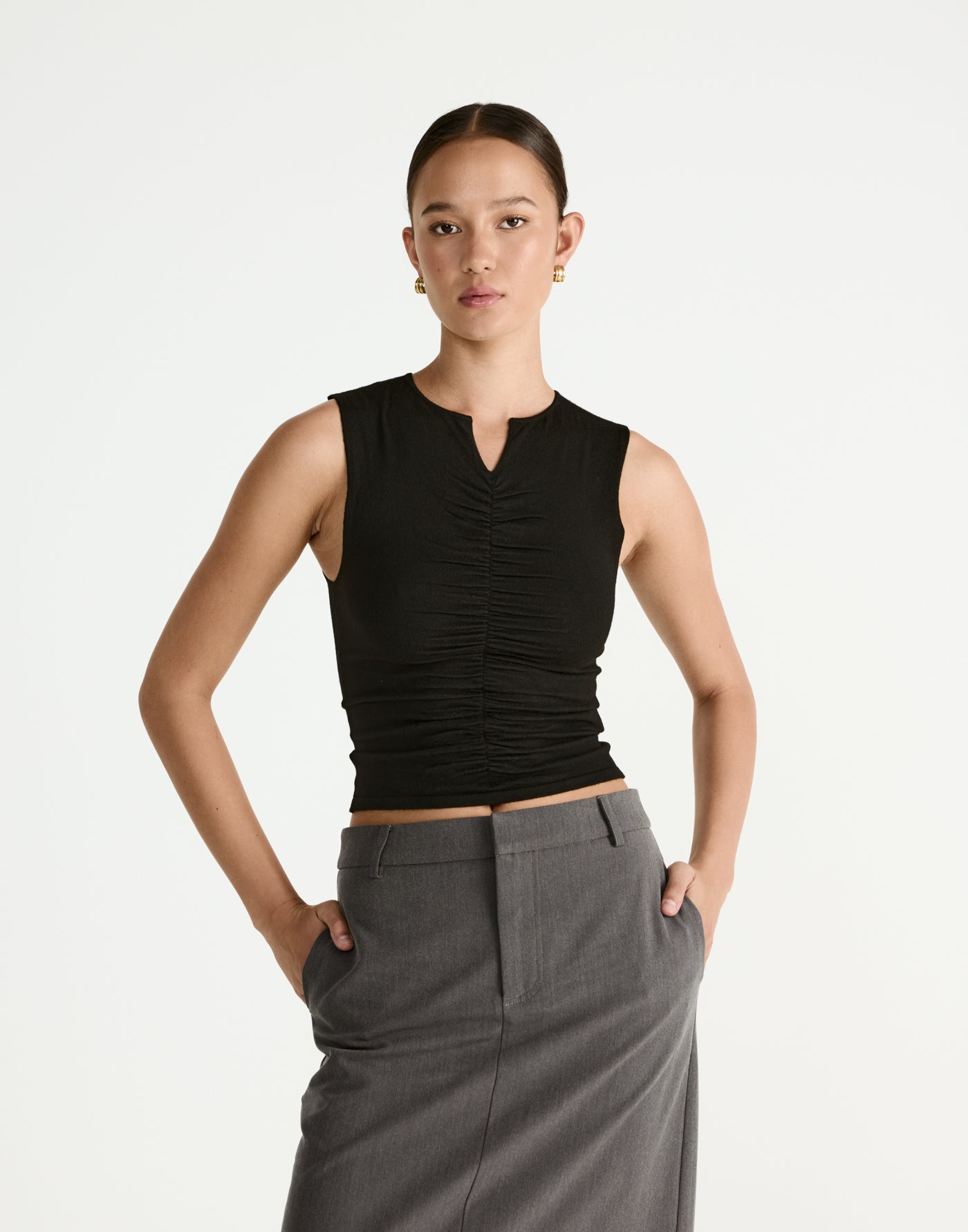 Laney Top (Black) - CHARCOAL Exclusive - - Women's Top - Charcoal Clothing