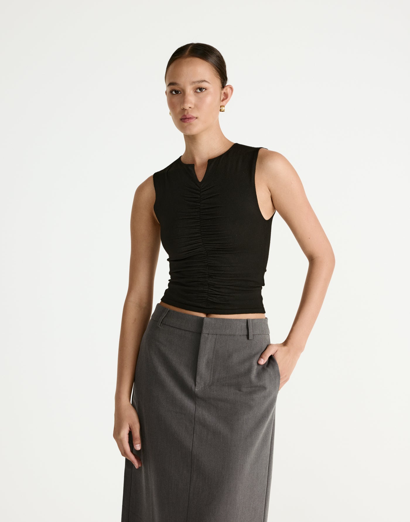 Laney Top (Black) - CHARCOAL Exclusive - - Women's Top - Charcoal Clothing