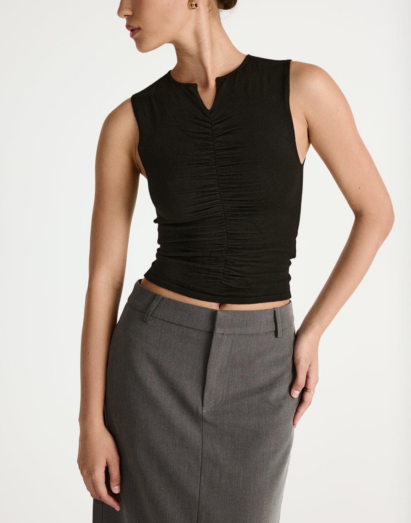 Laney Top (Black) - CHARCOAL Exclusive - - Women's Top - Charcoal Clothing