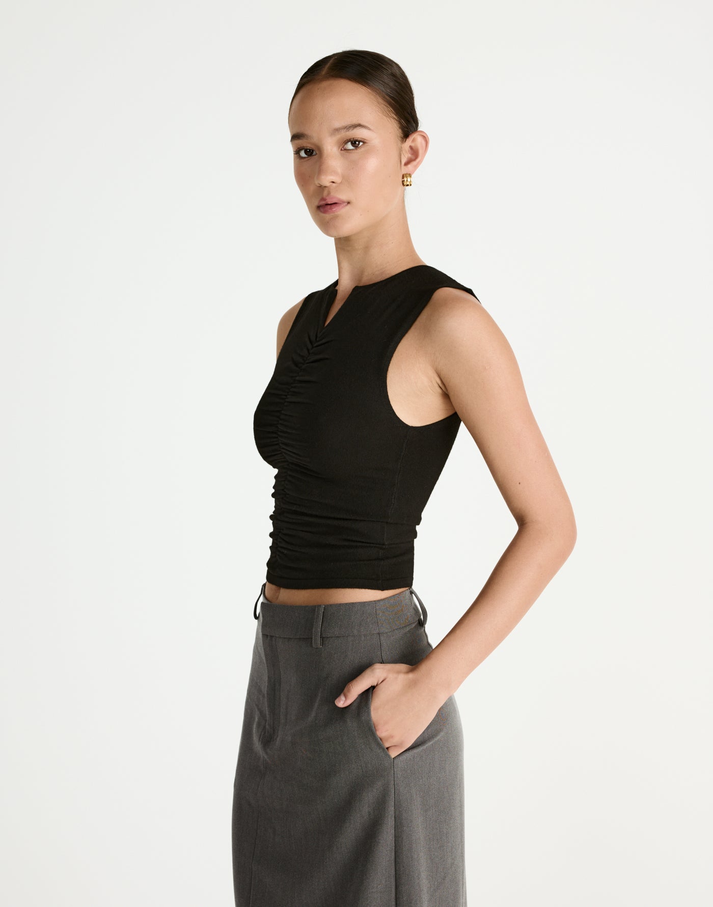 Laney Top (Black) - CHARCOAL Exclusive - - Women's Top - Charcoal Clothing