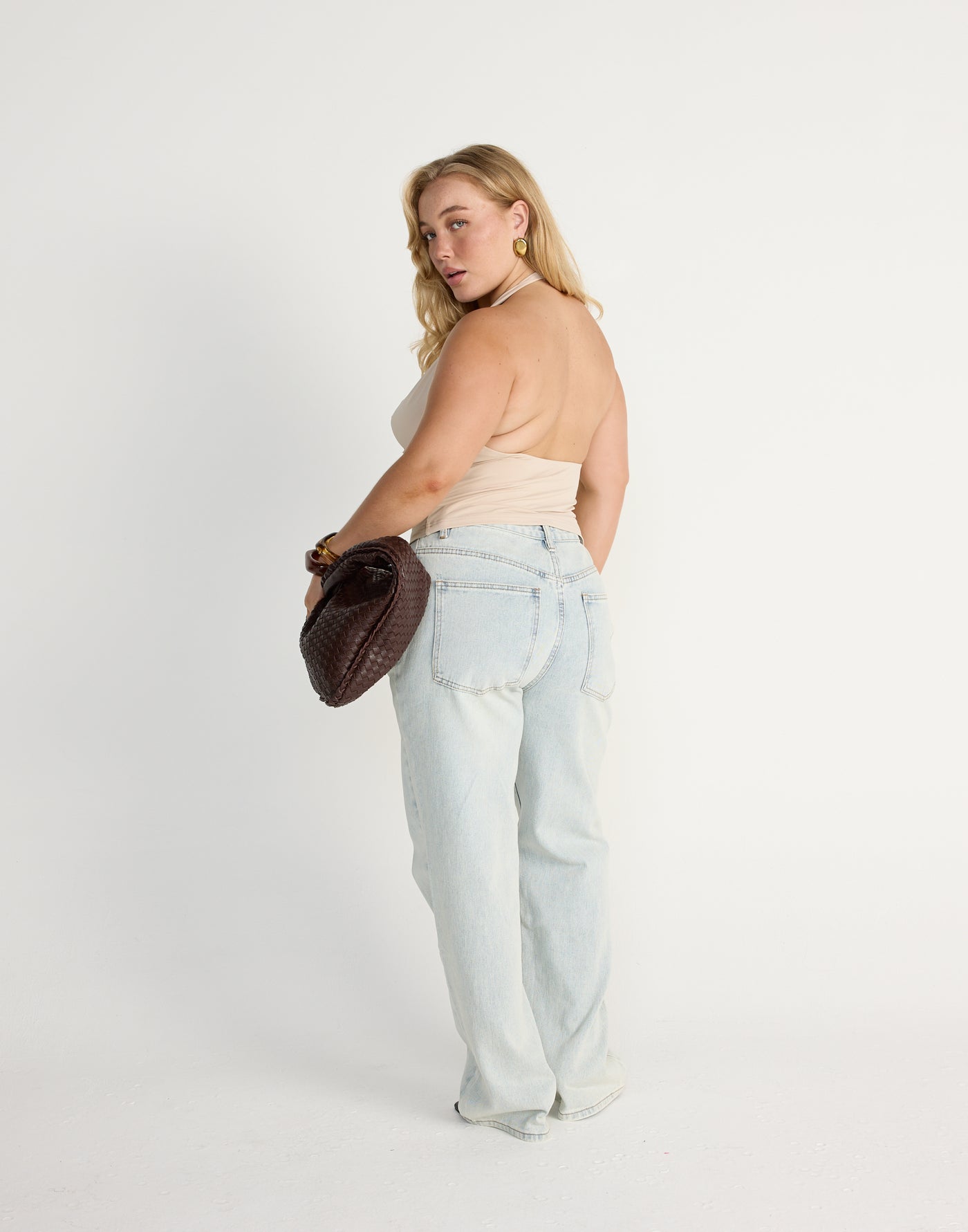 Dreams Top (Pistachio) | CHARCOAL Exclusive - Jersey Cowl Neckline Halter Top - Women's Top - Charcoal Clothing