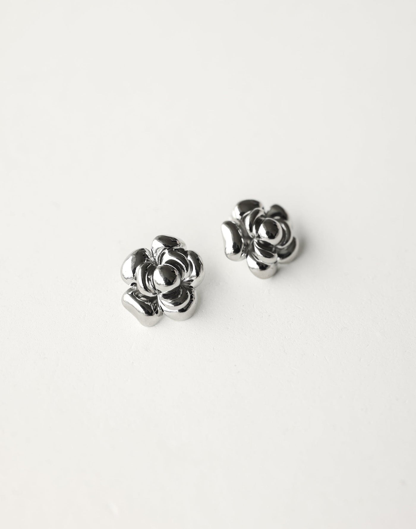 Kayliana Earrings (Silver) - Woven Look Detail Earring - Women's Accessories - Charcoal Clothing