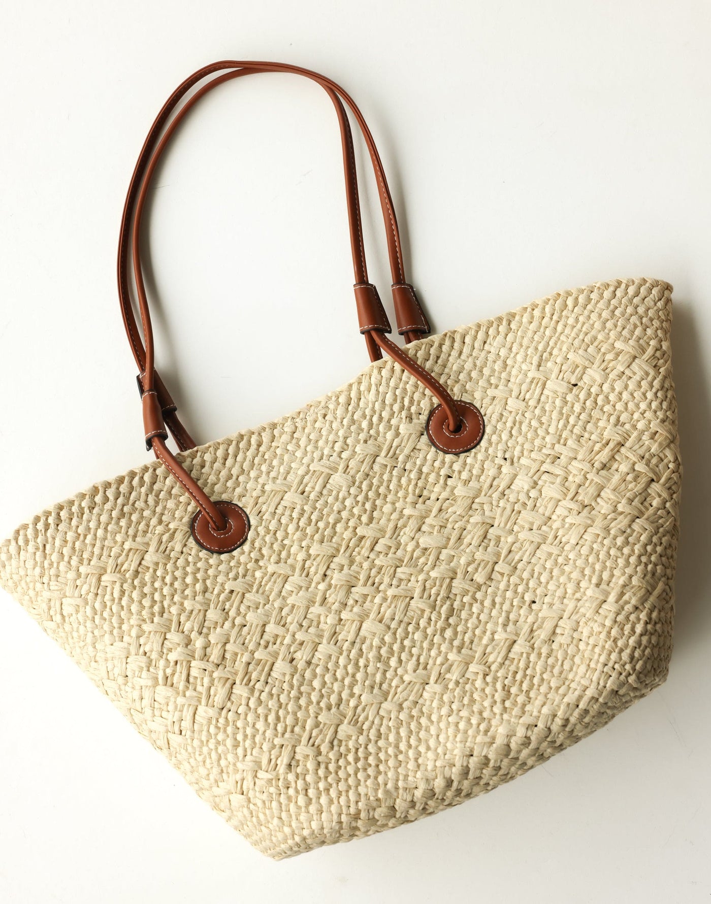 Lai Tote Bag (Natural Raffia) - By Billini - - Women's Accessories - Charcoal Clothing