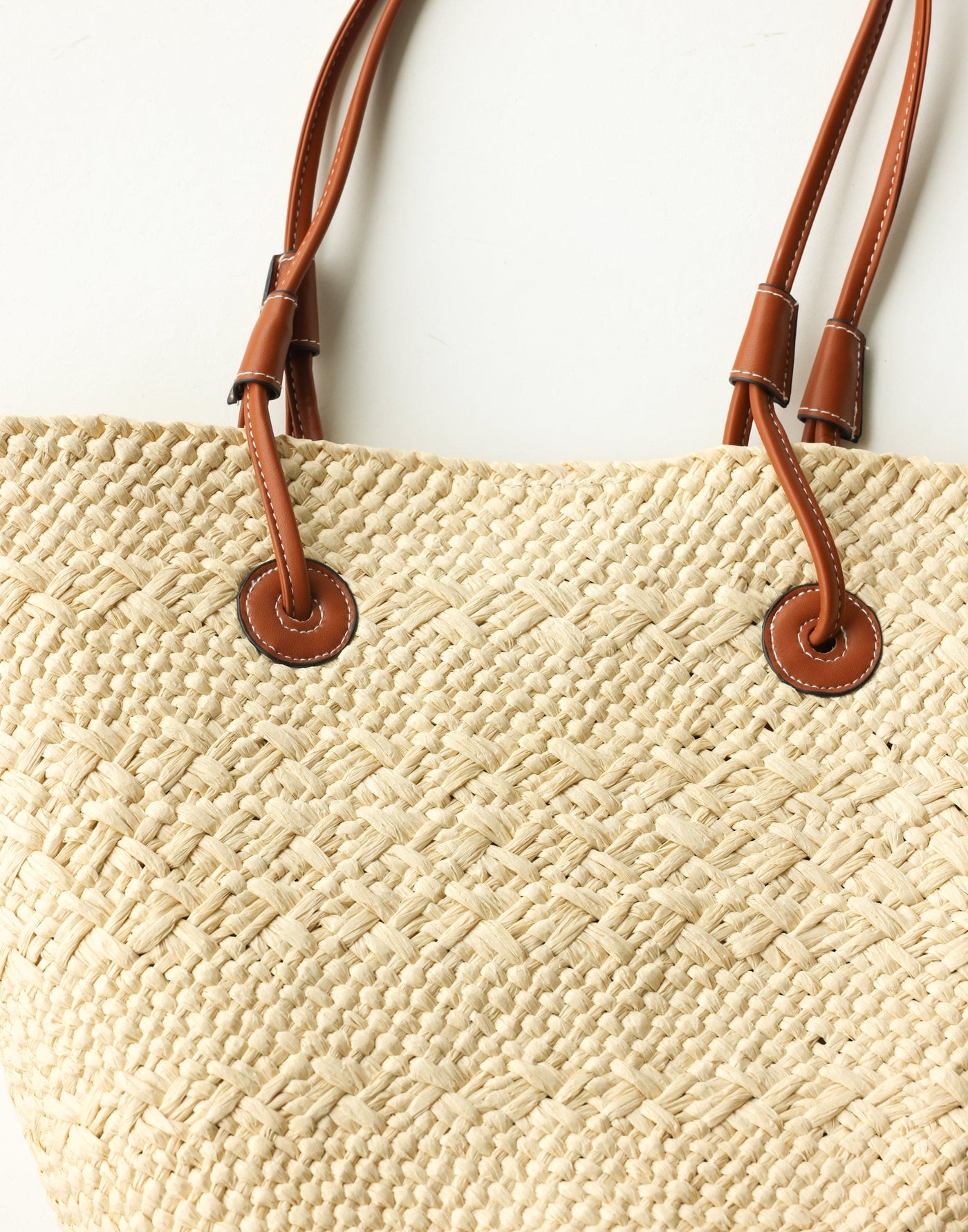 Lai Tote Bag (Natural Raffia) - By Billini - - Women's Accessories - Charcoal Clothing