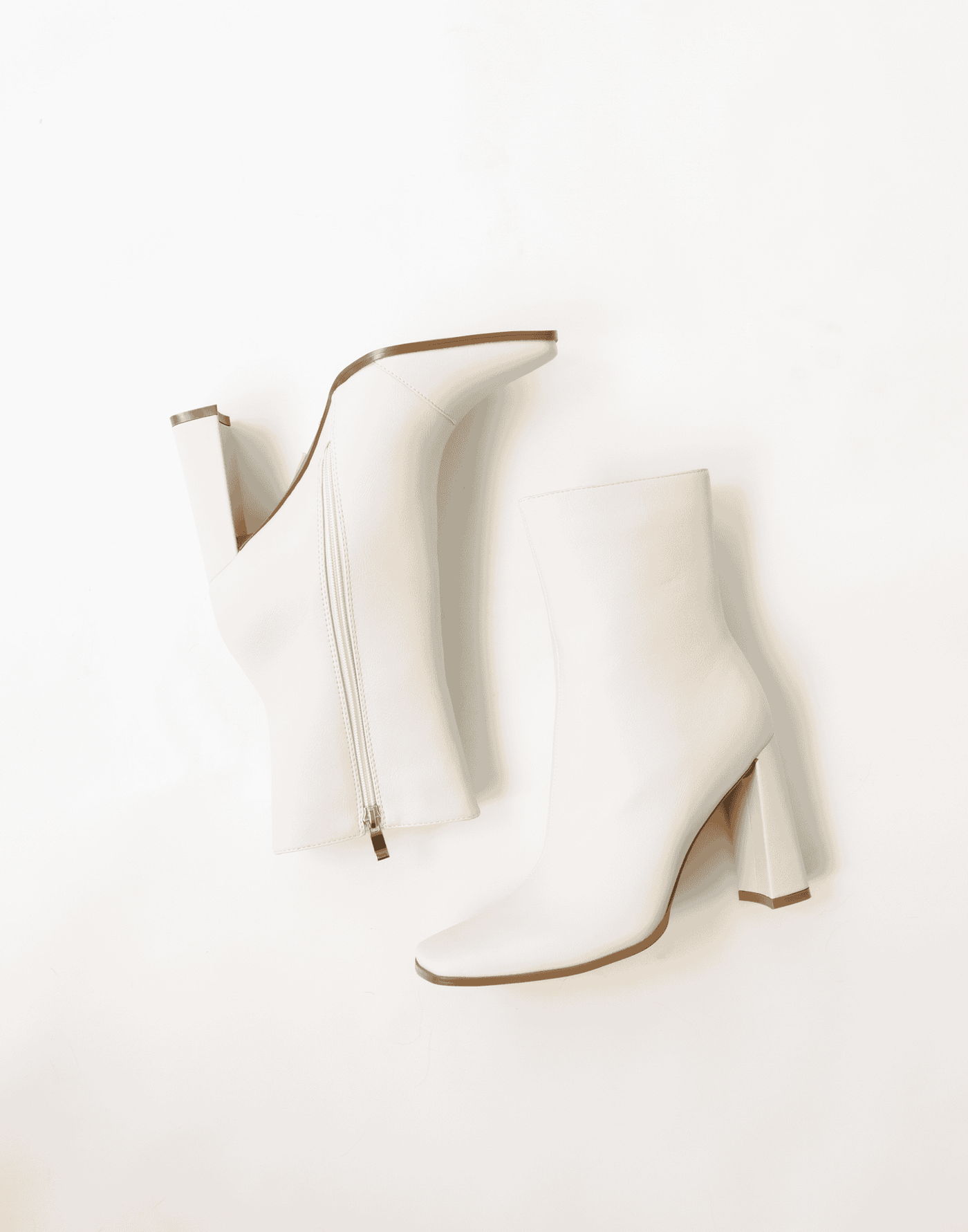 Quada Boots (Ivory) - By Billini - Simple Heeled Ankle Boot - Women's Shoes - Charcoal Clothing