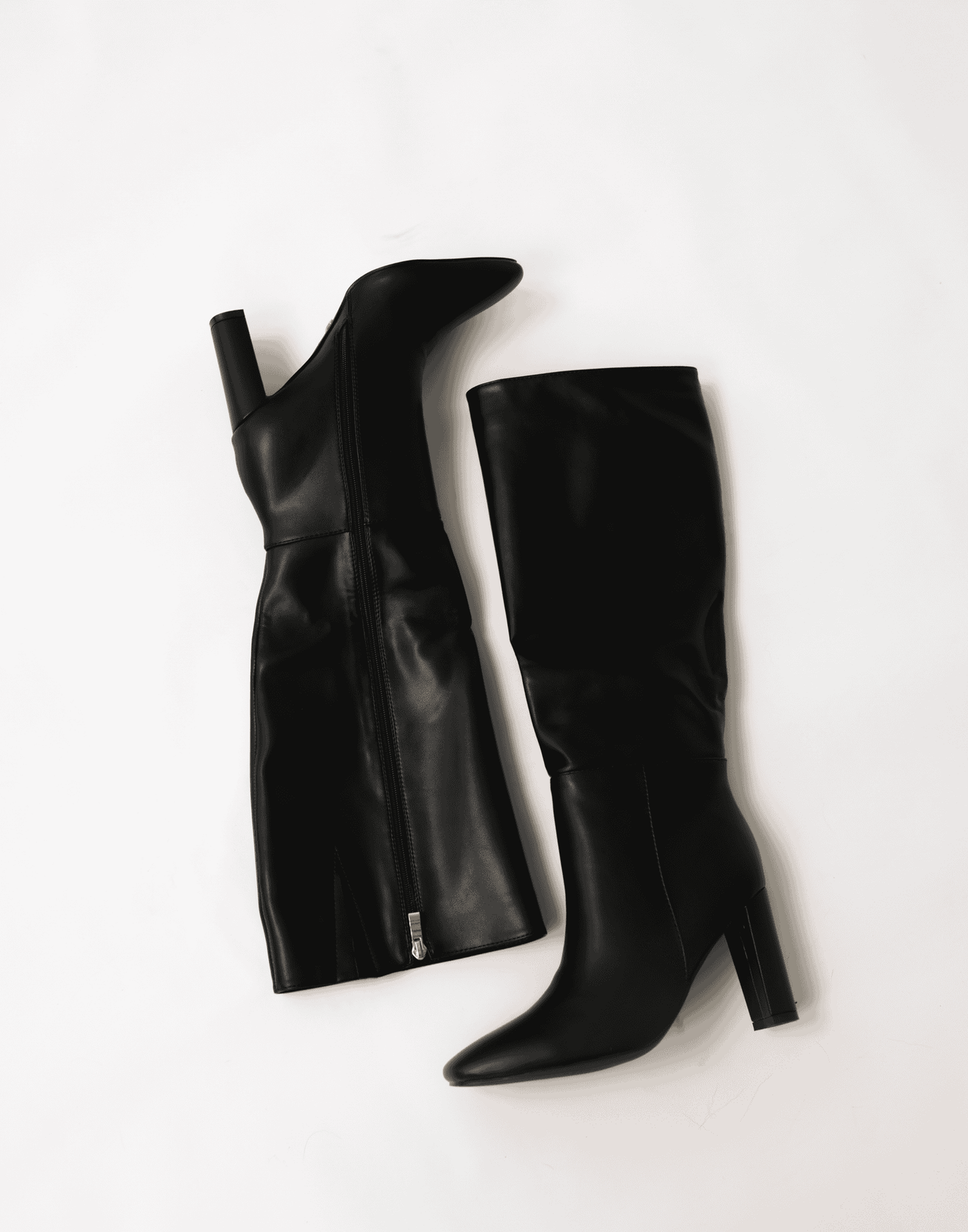 Baston Boots (Black) - By Billini - Knee High Block Heel Boot - Women's Shoes - Charcoal Clothing