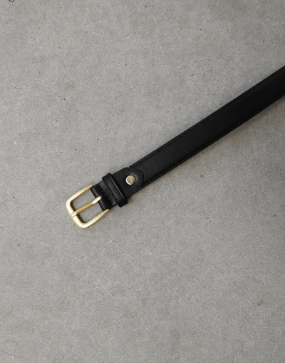 Miriah Belt (Black/Gold) | CHARCOAL Exclusive - Round Buckle Gold Embellishment Belt - Women's Accessories - Charcoal Clothing