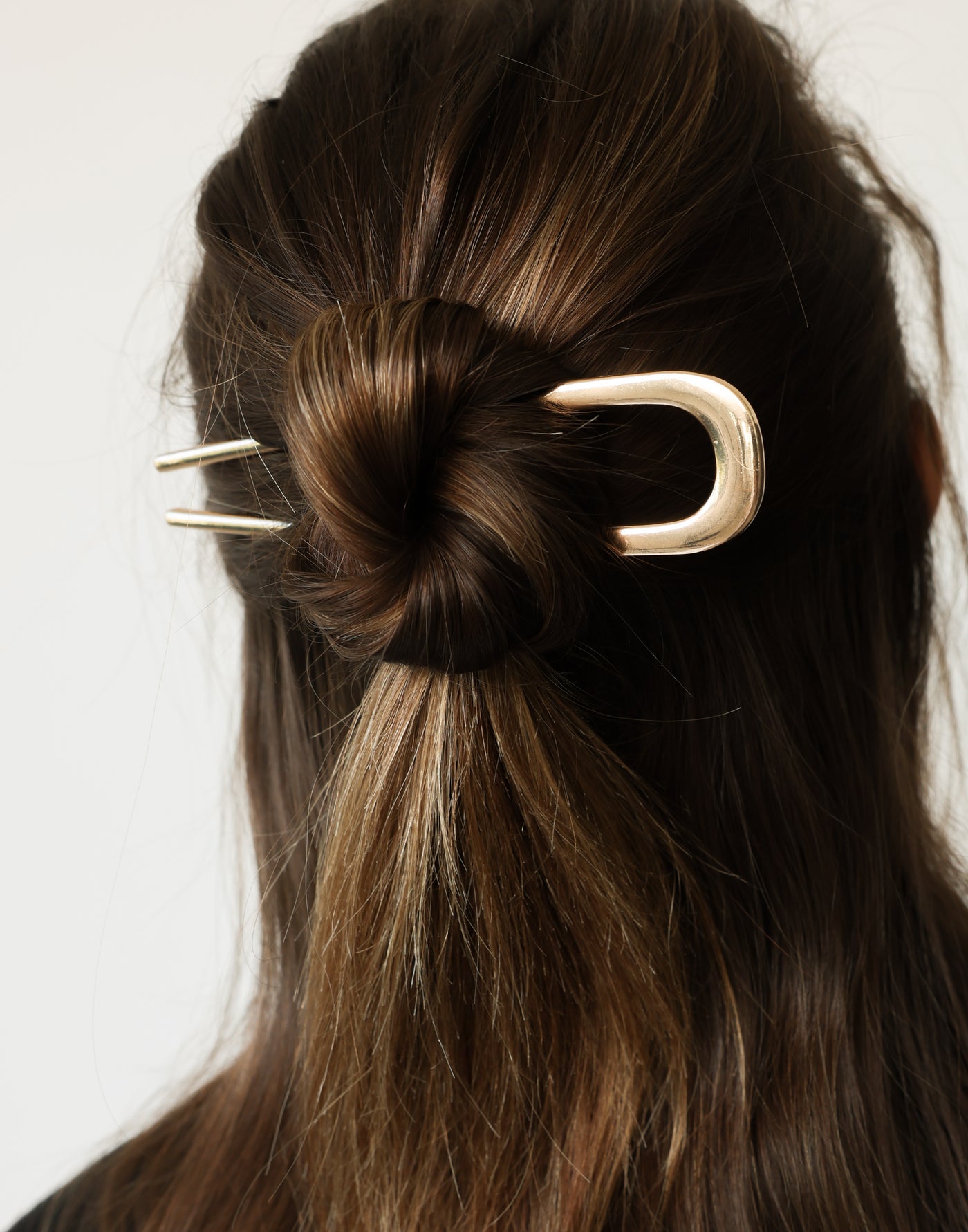 Sopha Hair Pin (Gold) - Metallic U-Shaped Hair Pin - Women's Accessories - Charcoal Clothing