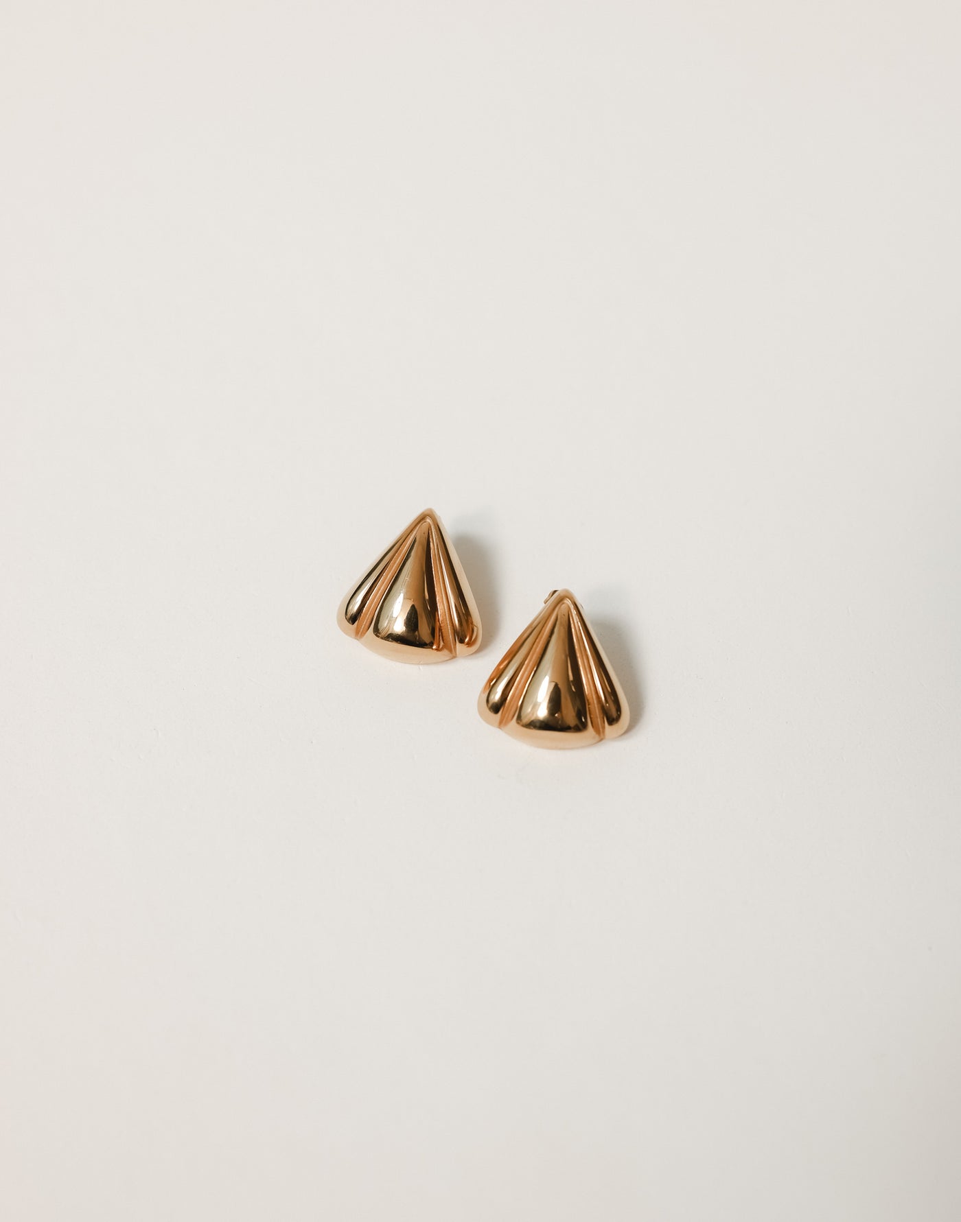 Abi Earrings (Gold) - Triangular Layered Shaped Earrings - Women's Accessories - Charcoal Clothing