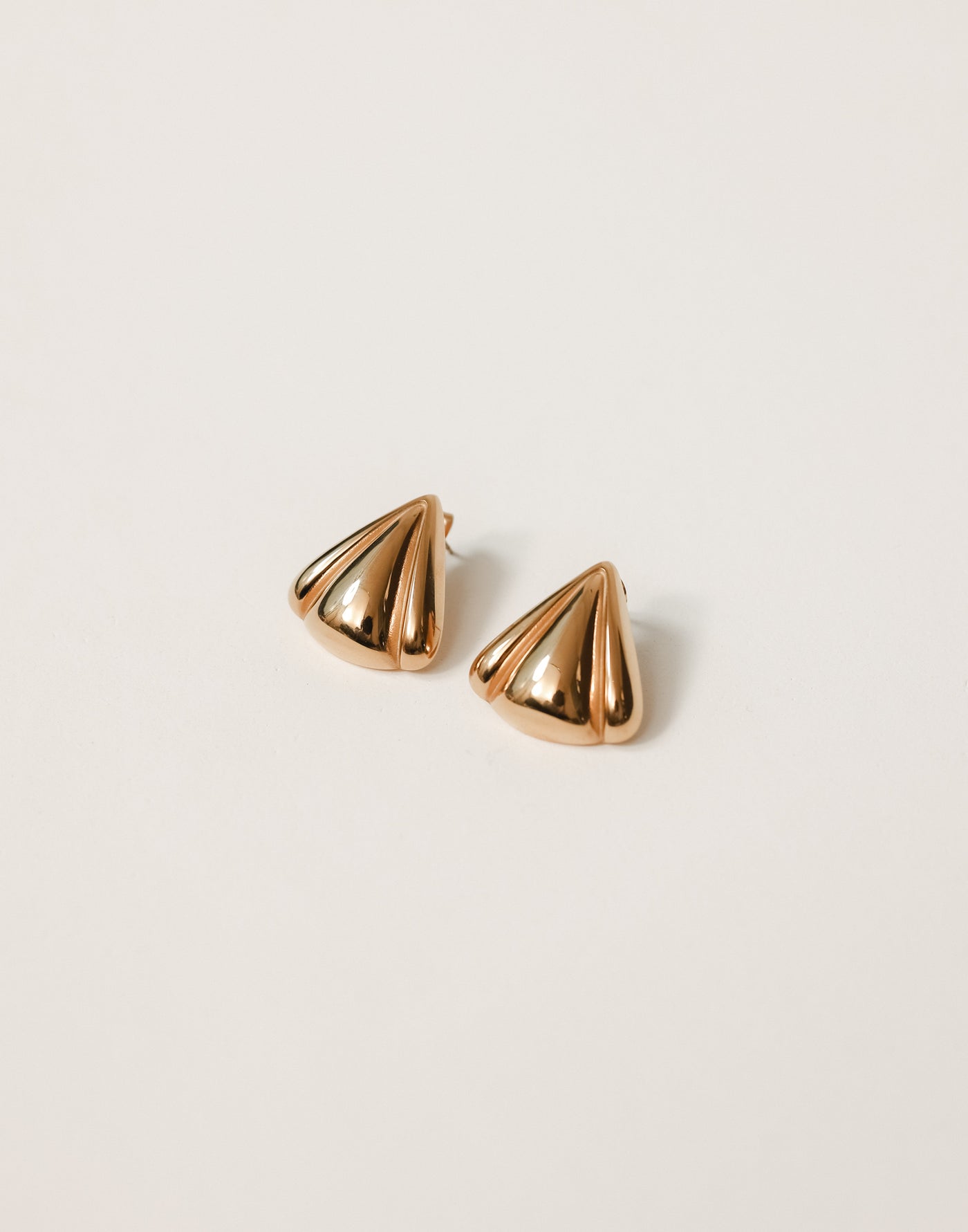 Abi Earrings (Gold) - Triangular Layered Shaped Earrings - Women's Accessories - Charcoal Clothing