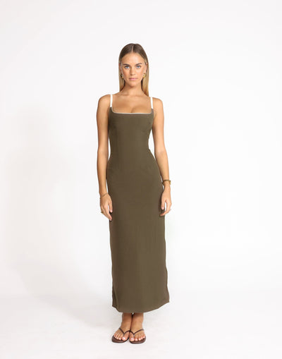 Alistair Maxi Dress (Coffee) | CHARCOAL Exclusive - - Women's Dress - Charcoal Clothing