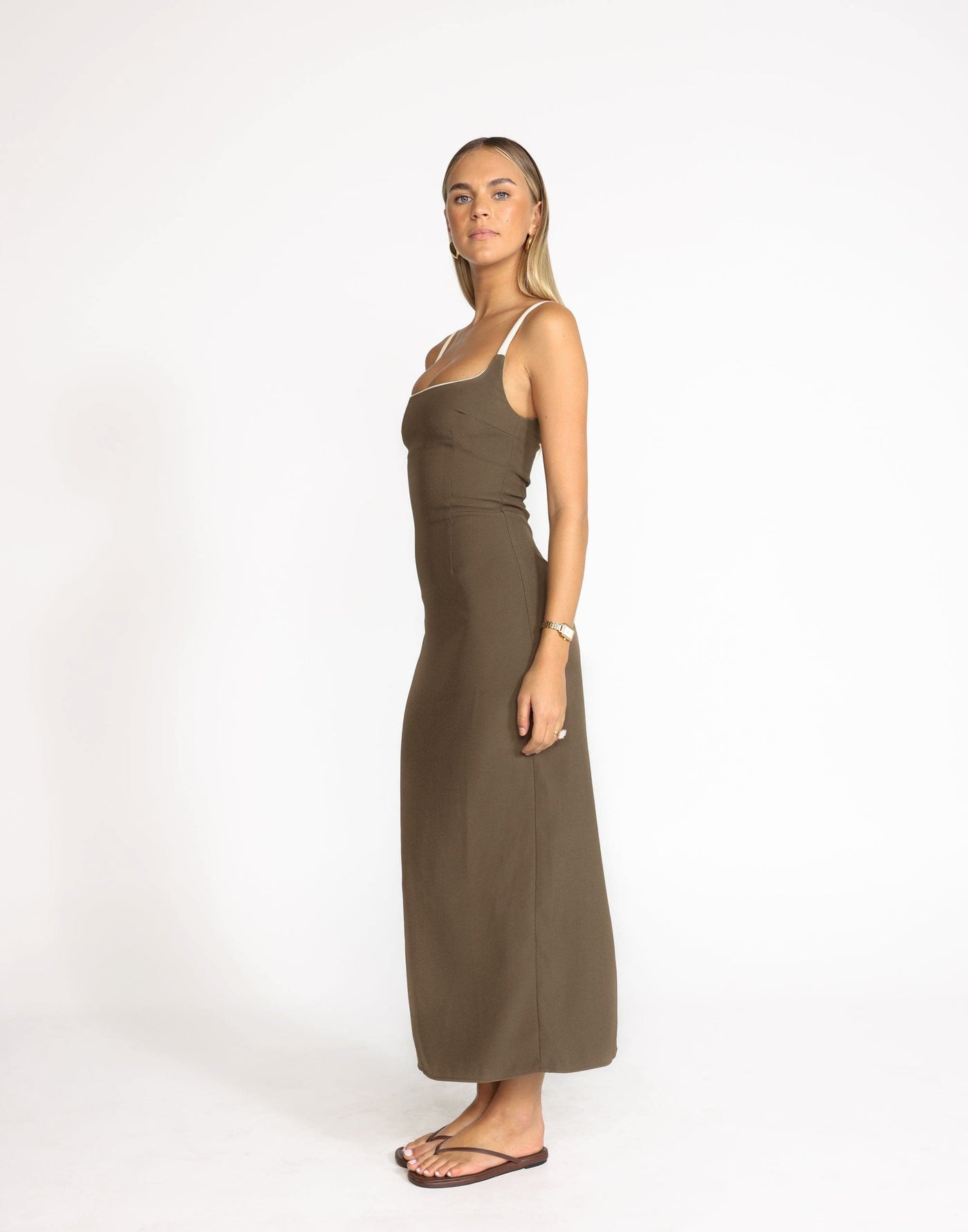 Alistair Maxi Dress (Coffee) | CHARCOAL Exclusive - - Women's Dress - Charcoal Clothing