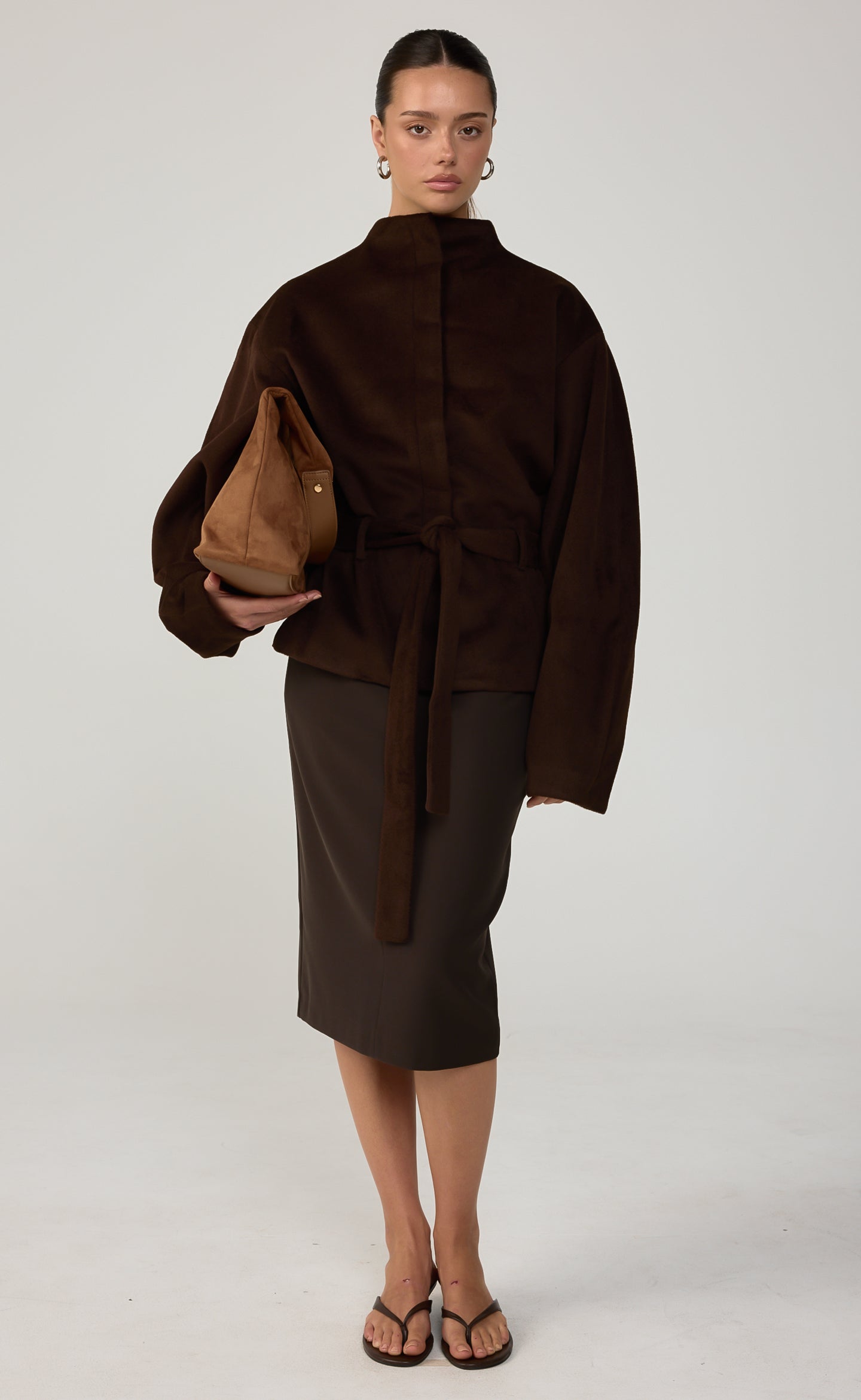 Double Take Jacket Chocolate - Charcoal Clothing