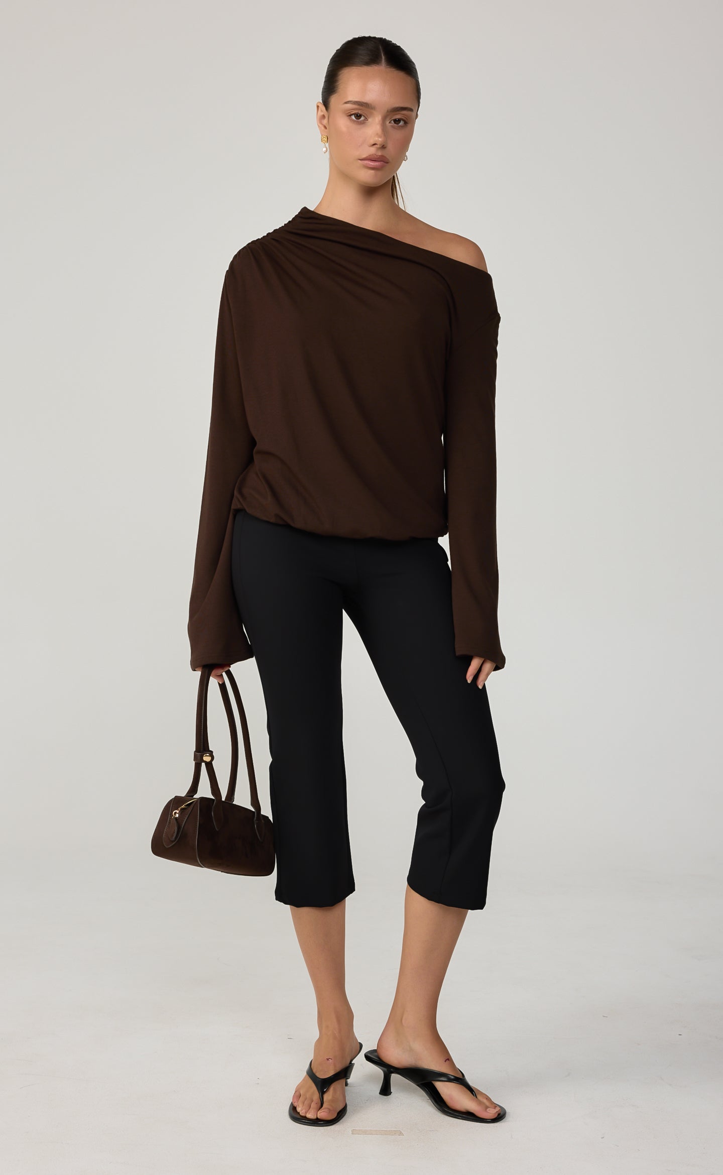 Embry Long Sleeve Chocolate - Charcoal Clothing