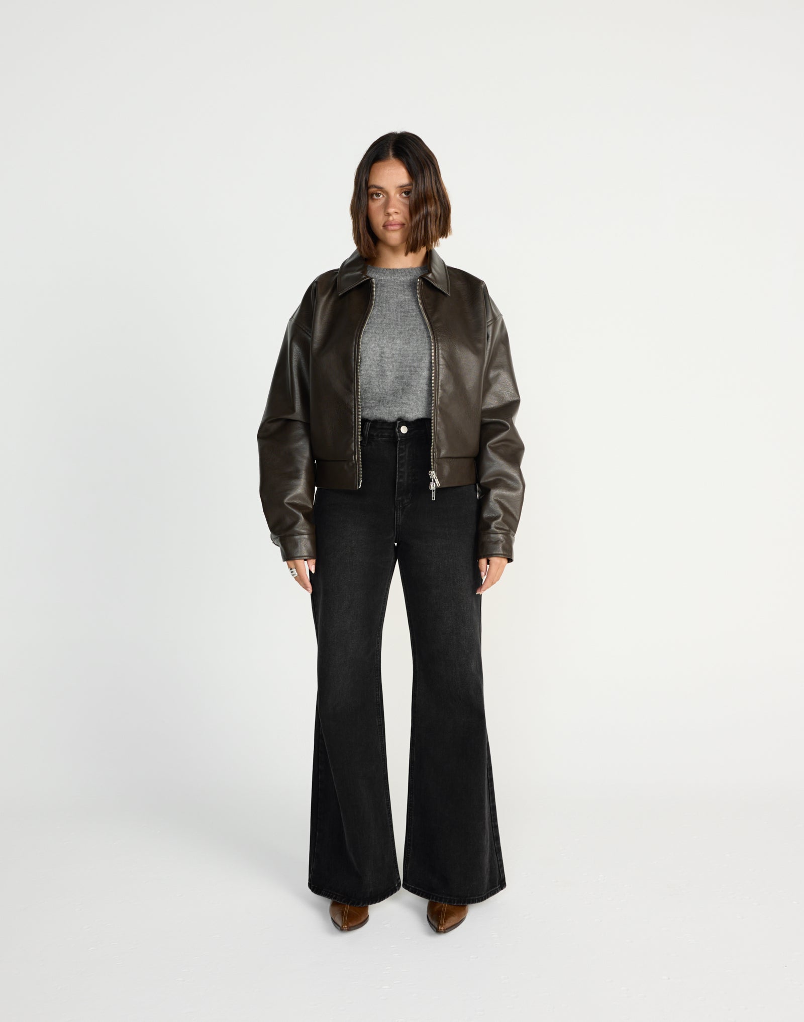 Callum Jacket Chocolate - Charcoal Clothing