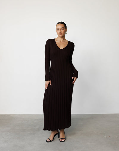 Yasmeen Maxi Dress (Chocolate) | CHARCOAL Exclusive - - Women's Dress - Charcoal Clothing