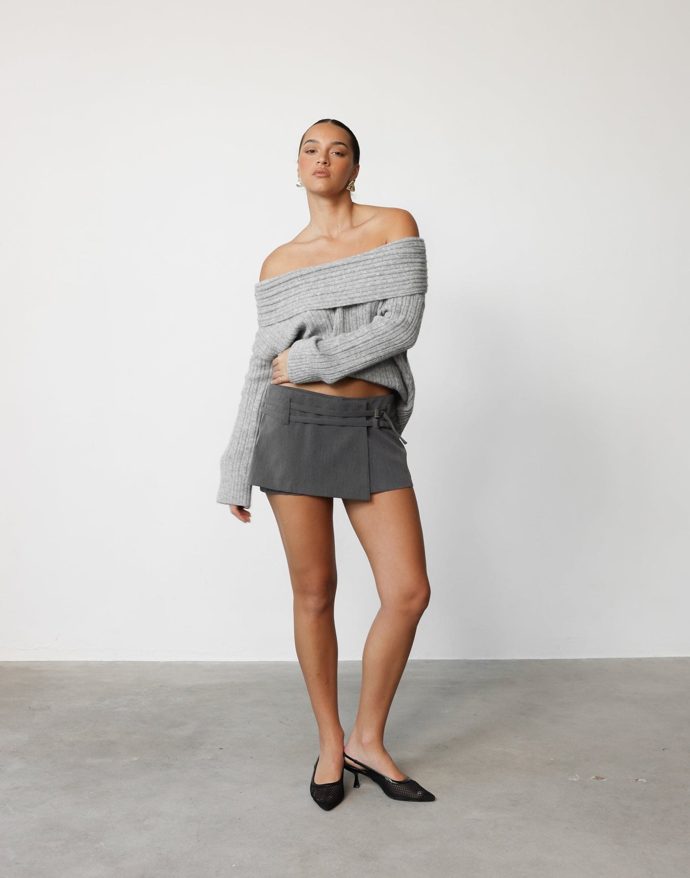 Duece Skort (Grey) - By Lioness - - Women's Skirt - Charcoal Clothing