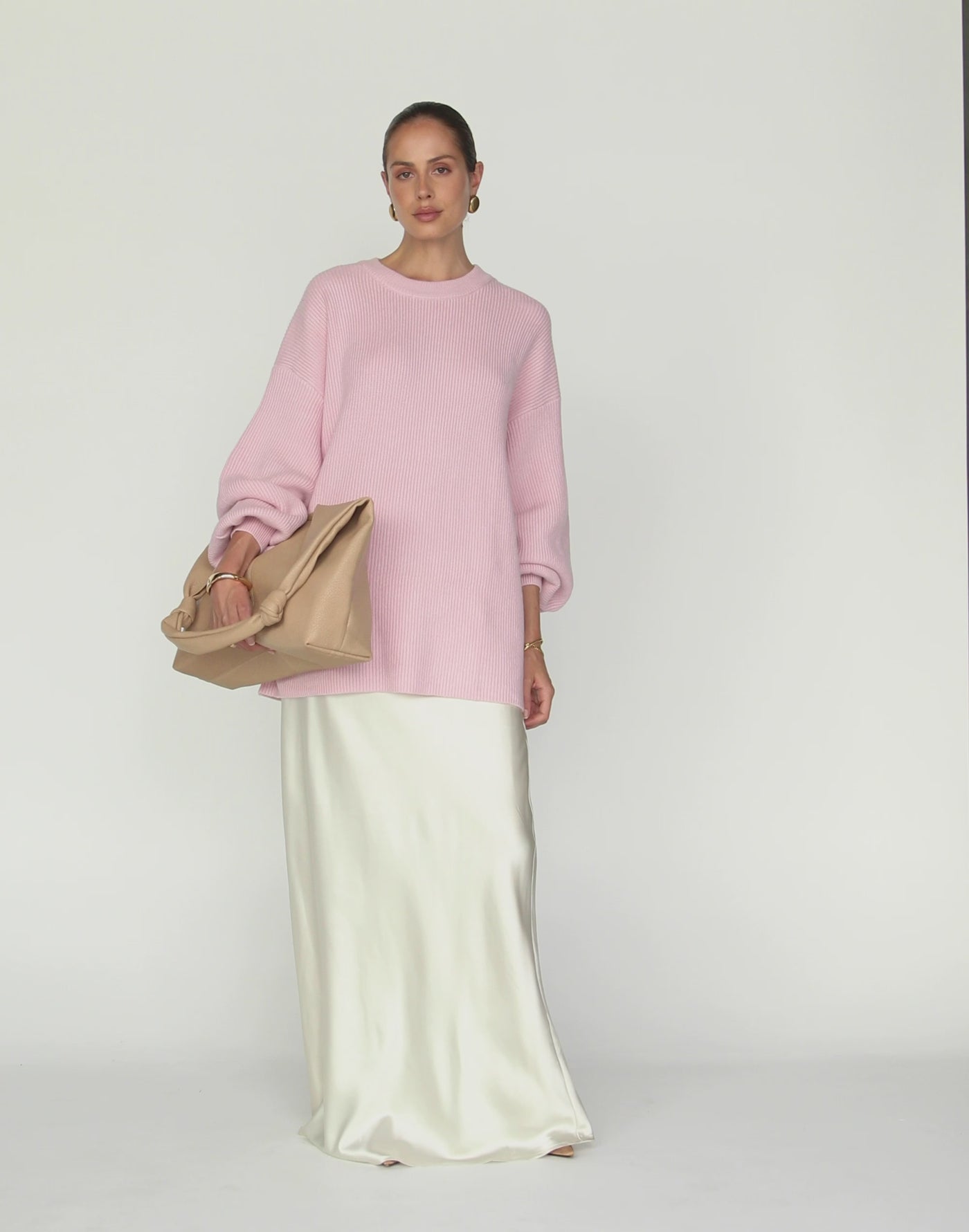 Cody Oversized Jumper (Baby Pink)