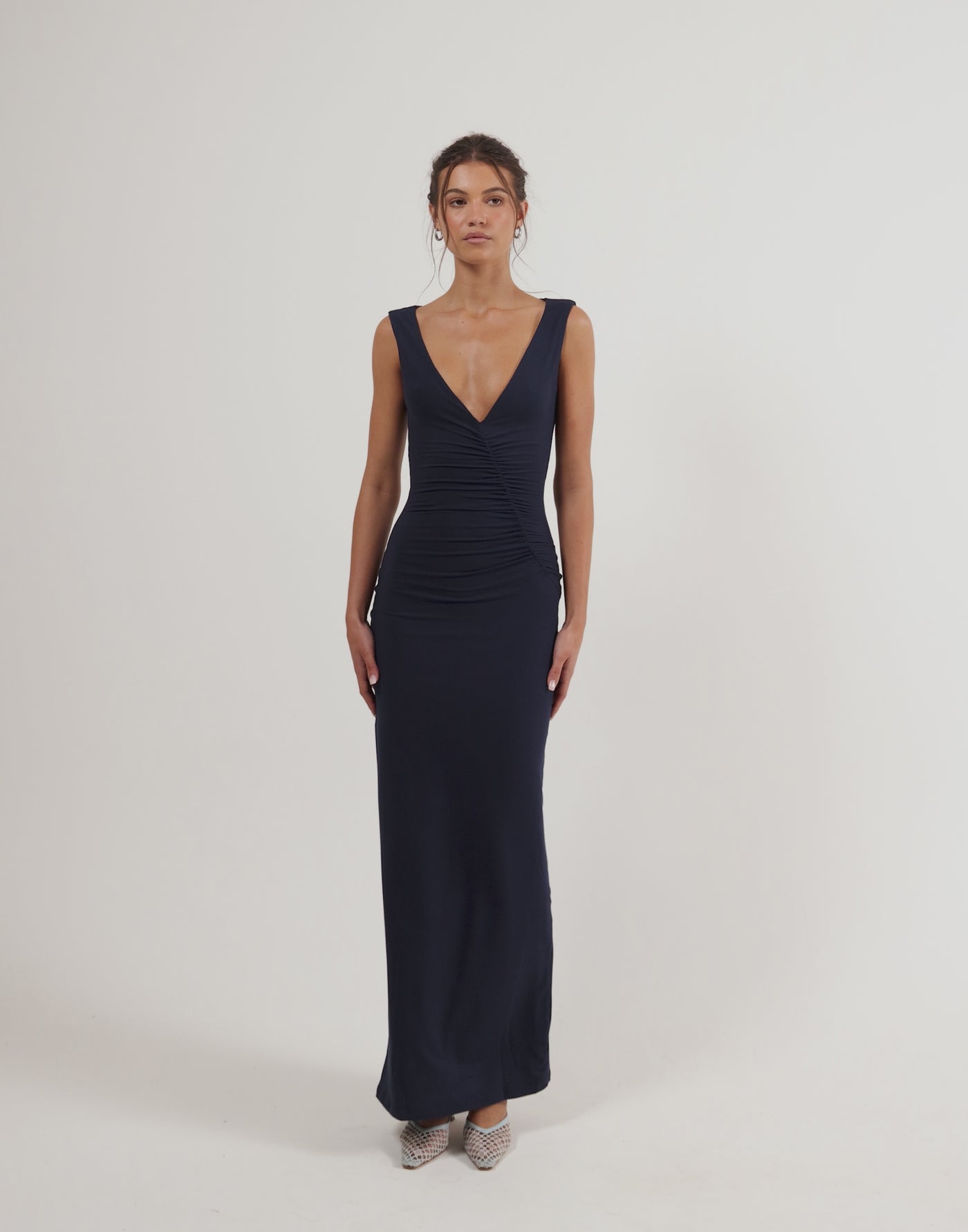 Viola Maxi Dress (Navy)