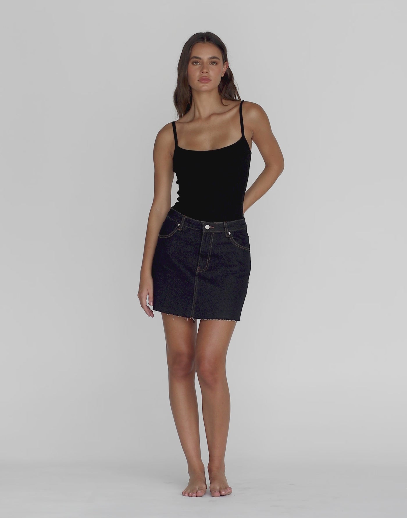 Rowan Denim Mini Skirt (Midnight)