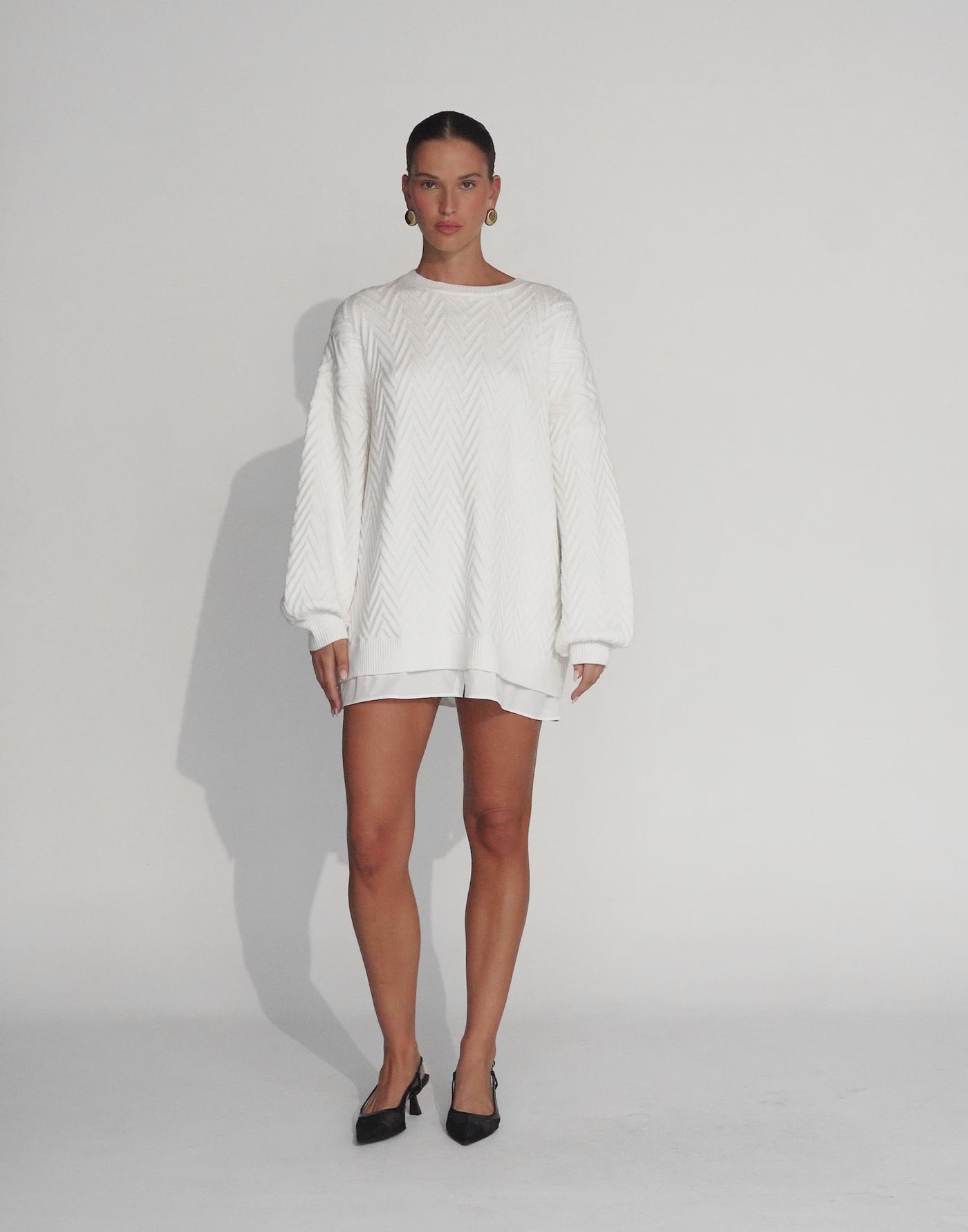 Macie Mini Dress (Off White)