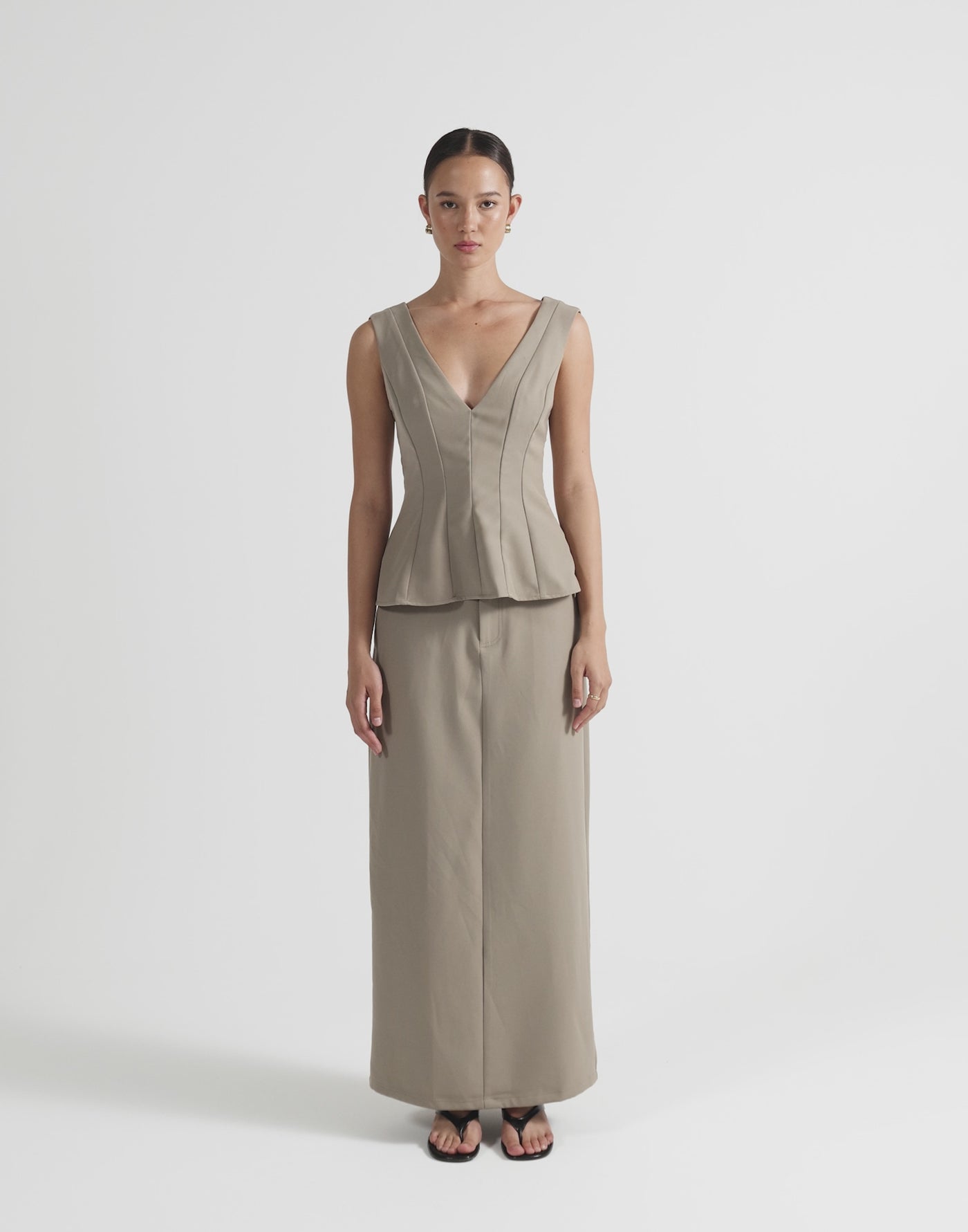 Giana Maxi Skirt (Dusty Sage)