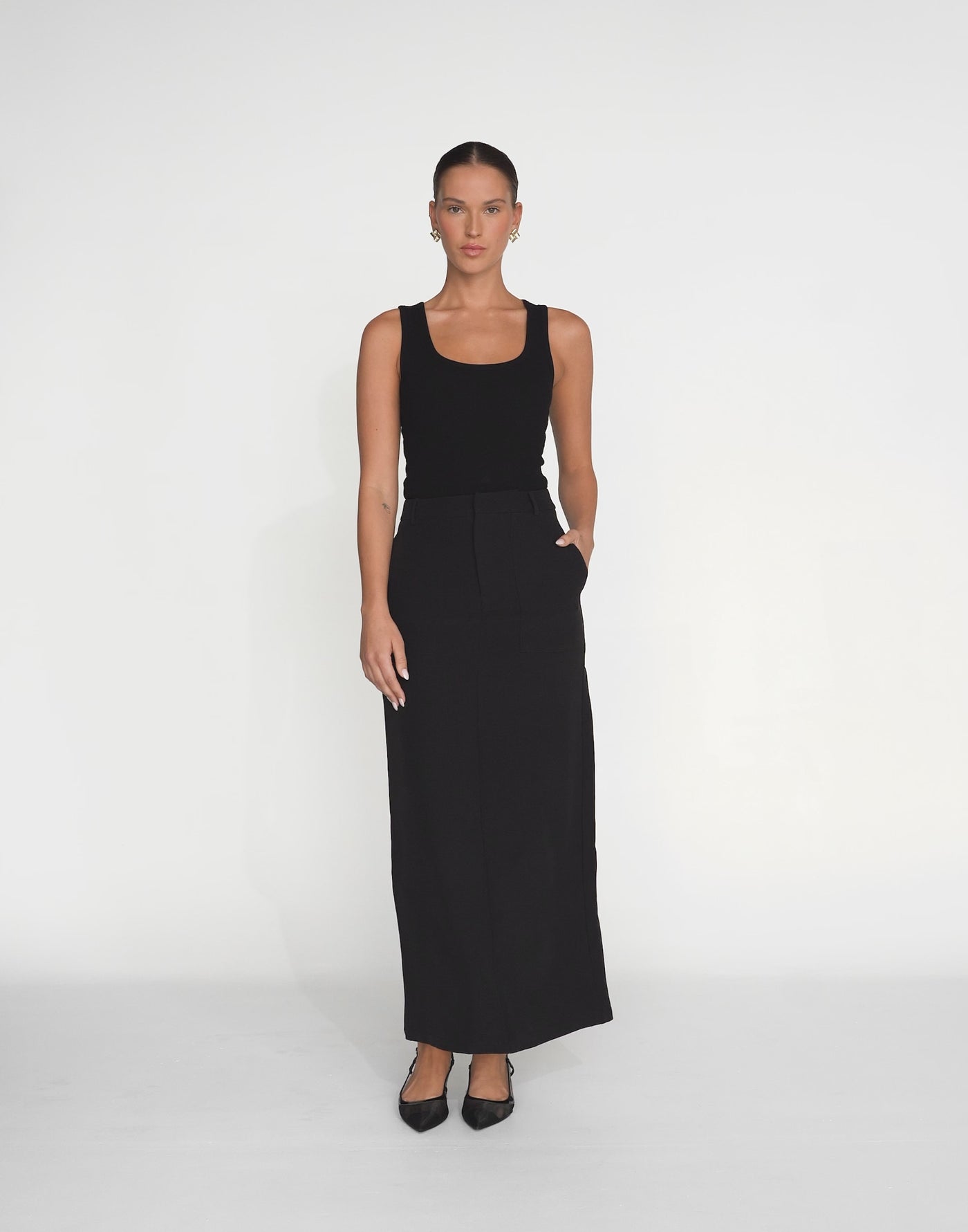 Micaela Maxi Skirt (Black)