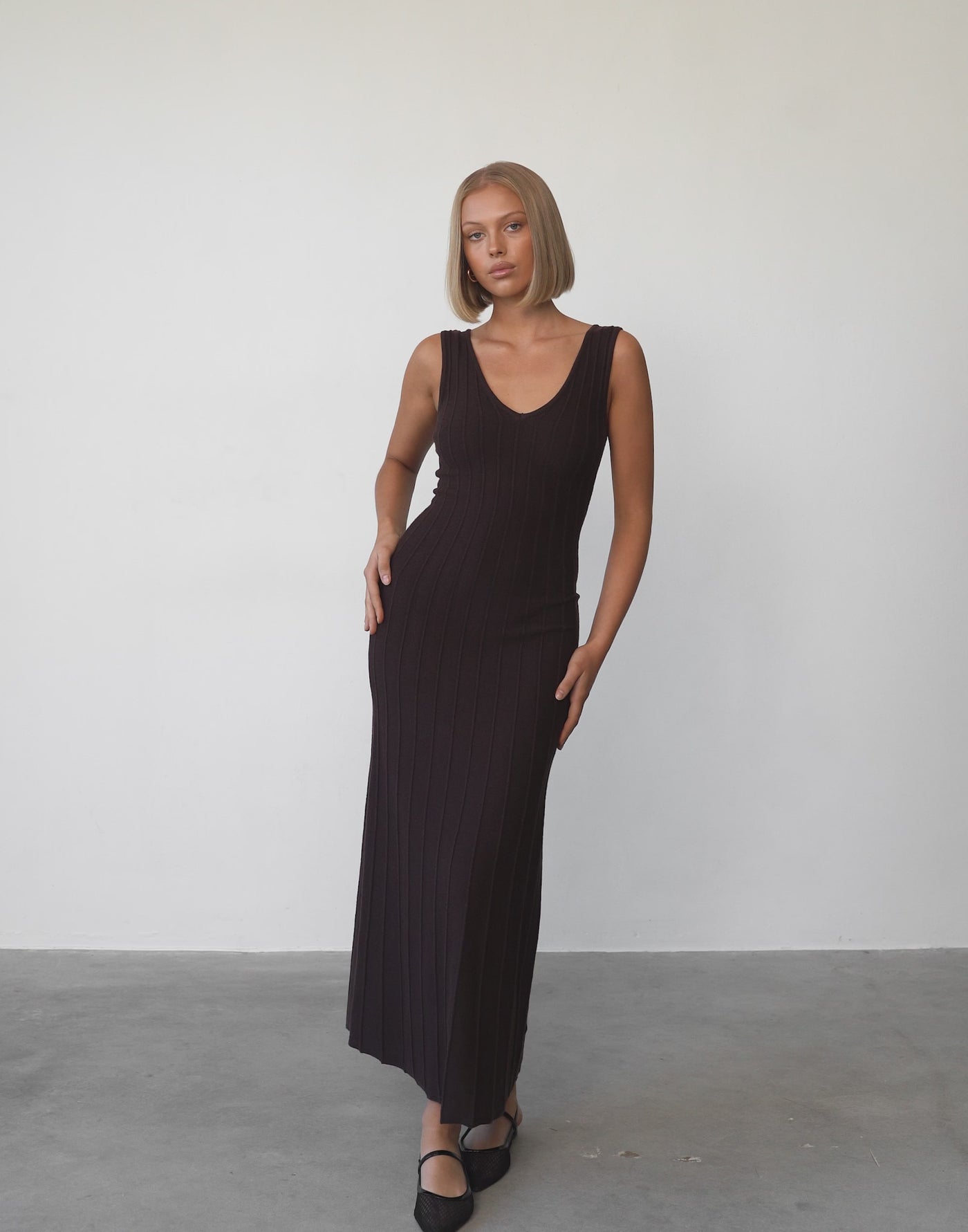 Aurelia Maxi Dress (Chocolate)