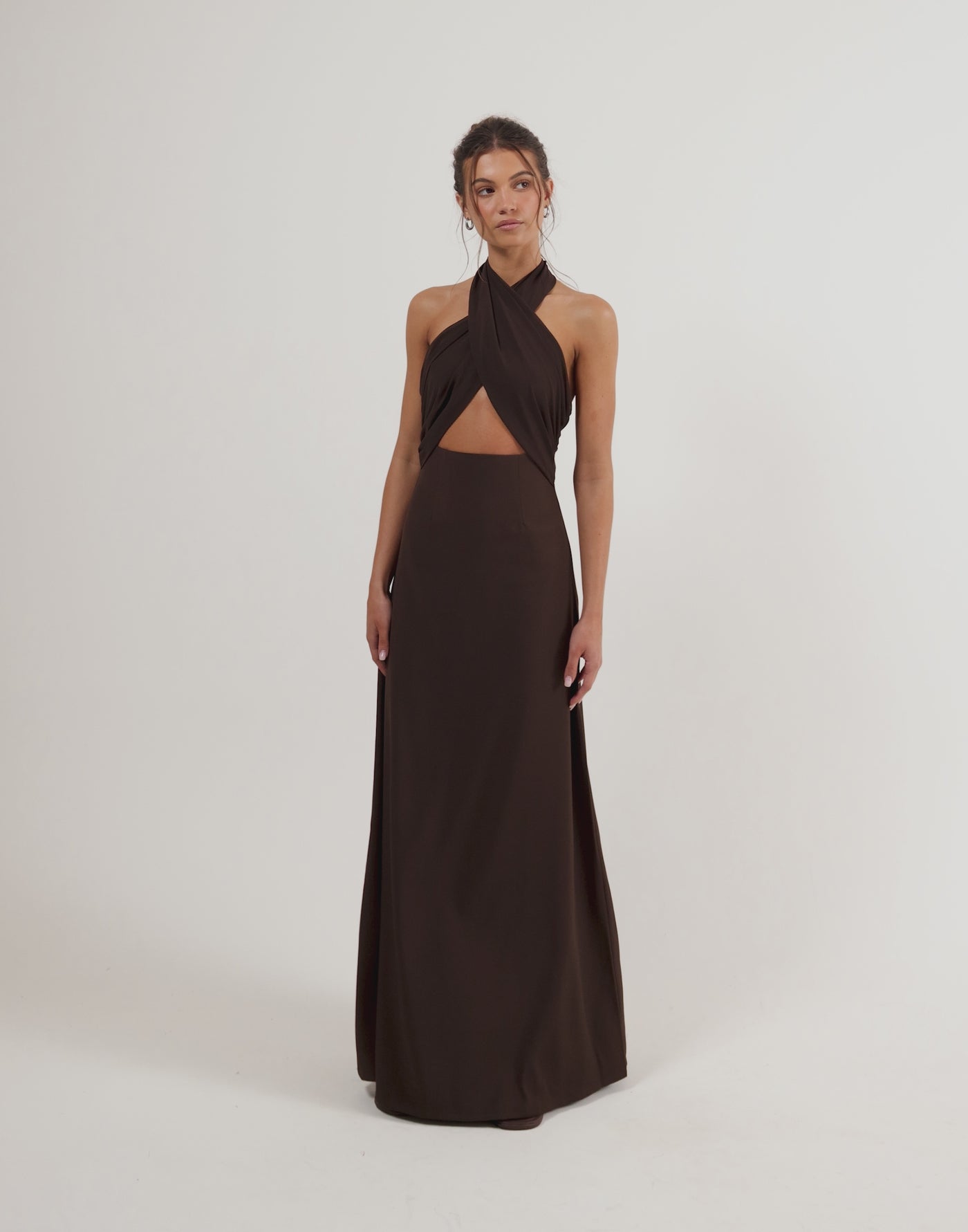 Sara Maxi Dress (Chocolate)