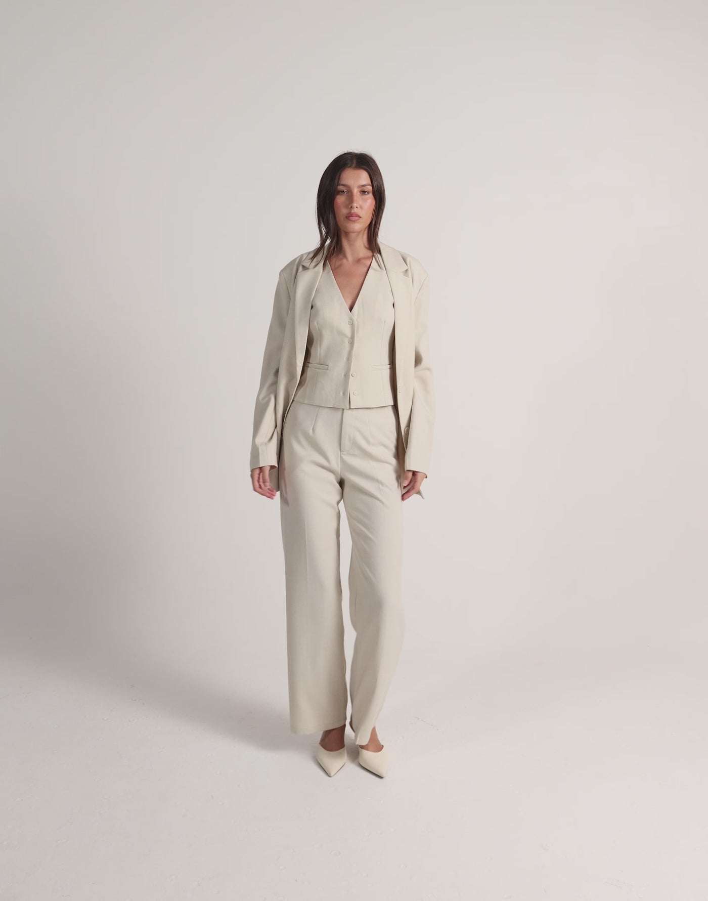 Reagan Blazer (Cream Marle)