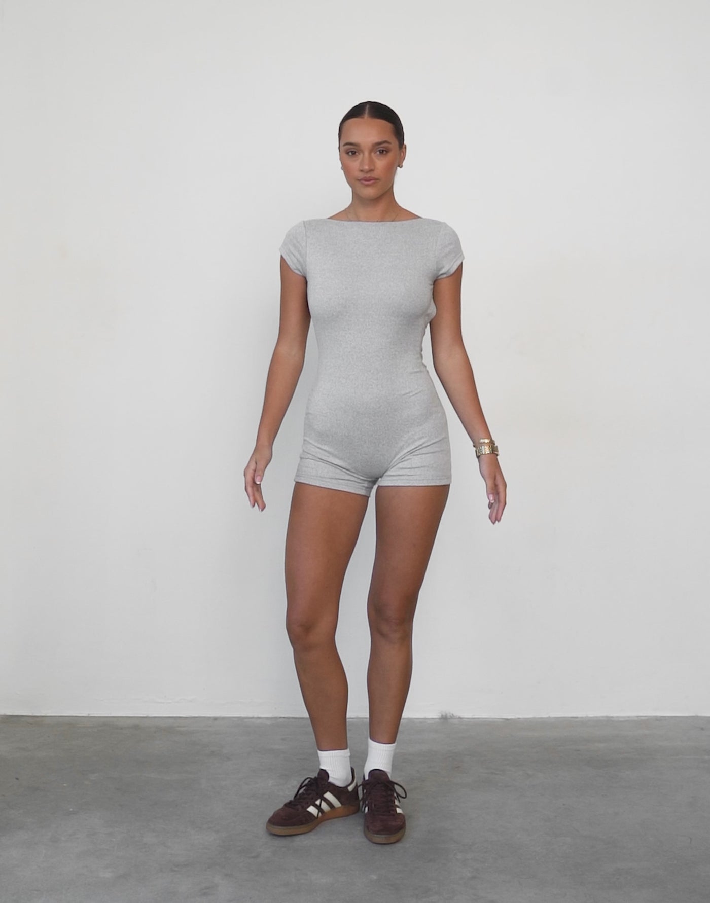 Cindy Playsuit (Grey Marle)