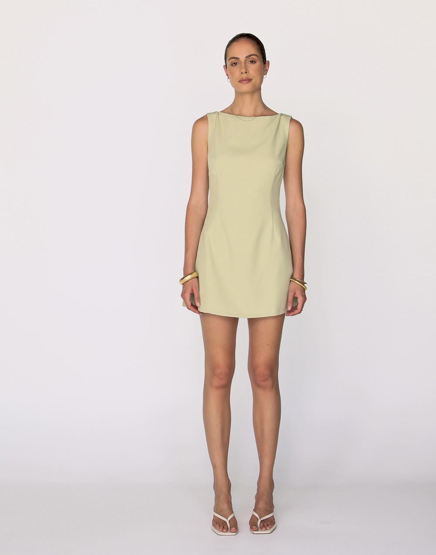 Aisling Mini Dress (Pistachio)