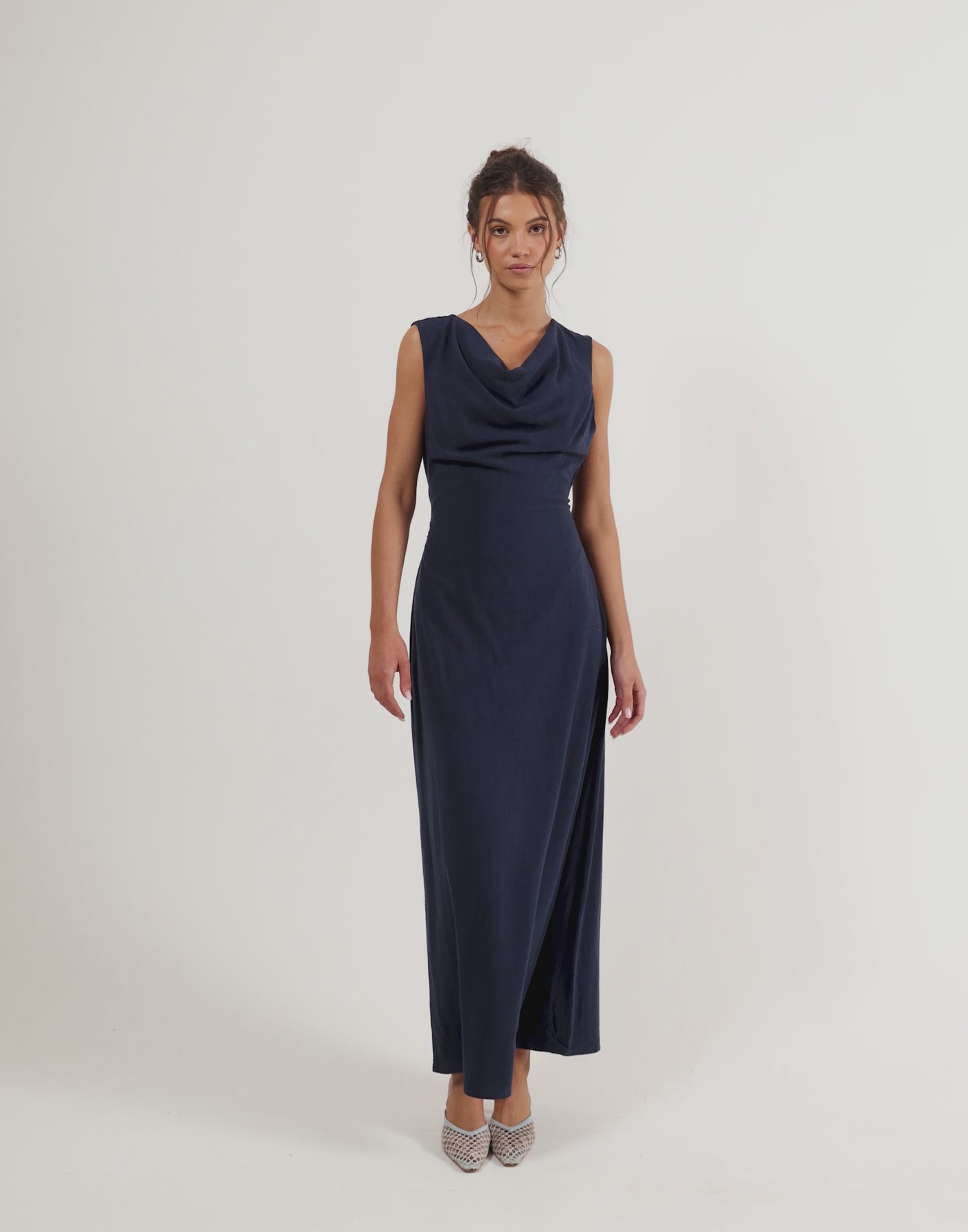 Shoreline Maxi Dress (Navy)