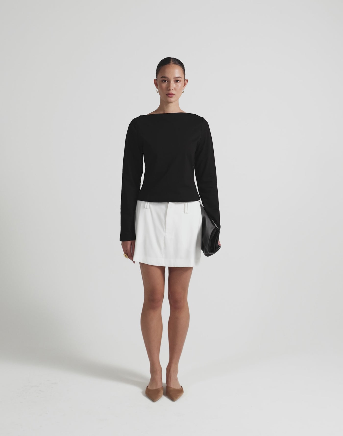 Lettie Mini Skirt (White)