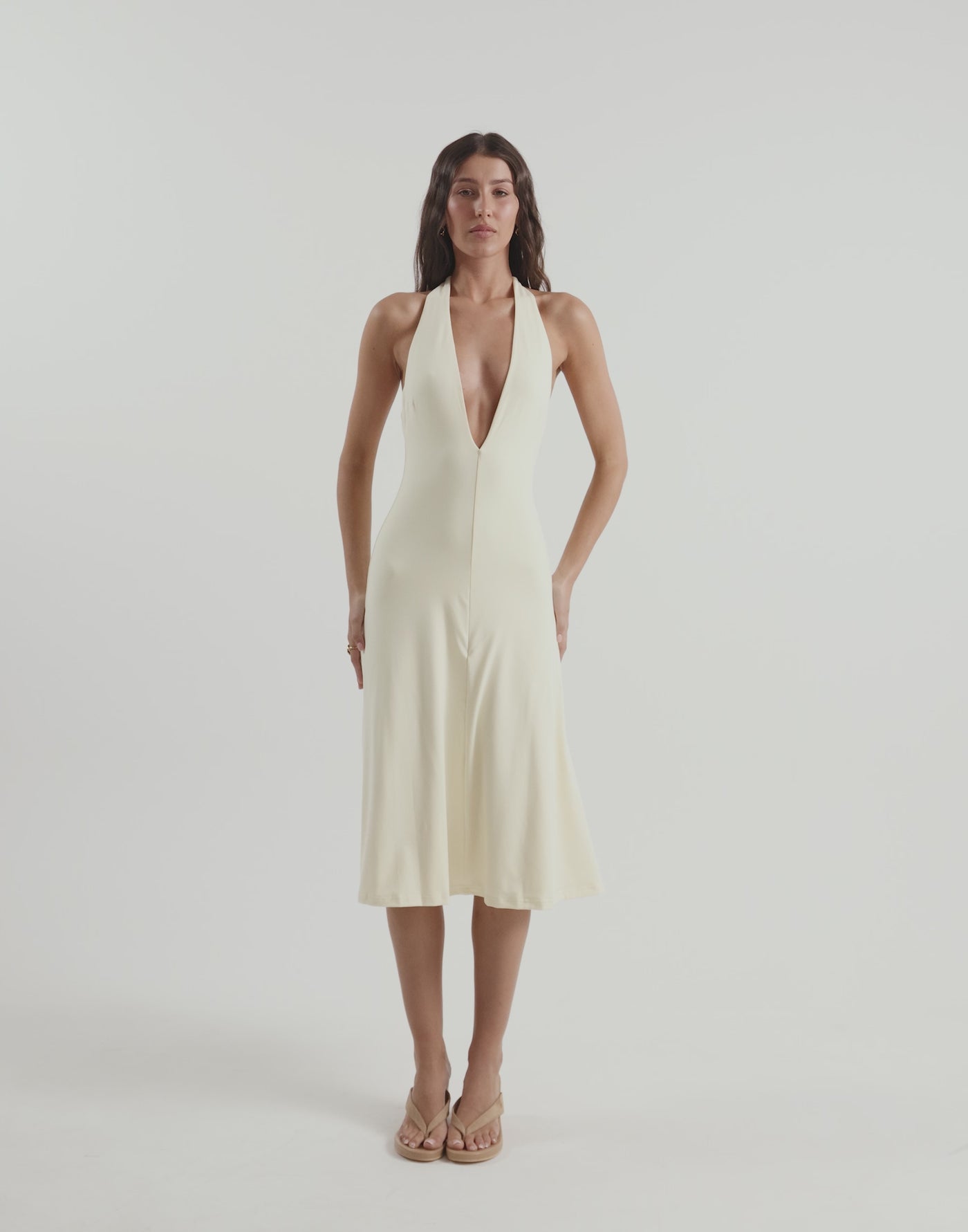 Sable Midi Dress (Butter)